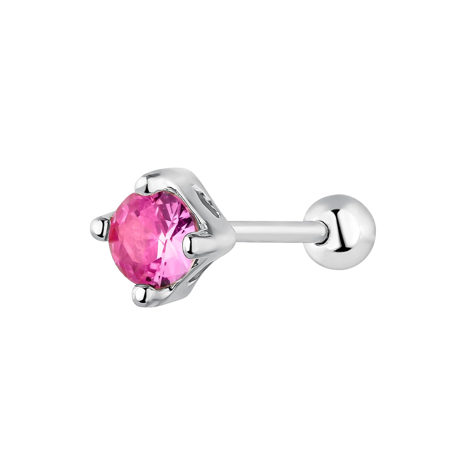 PENDIENTE PIERCING PLATA LUZ