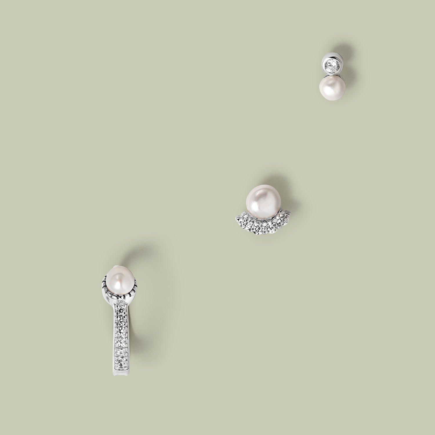 TAHITI SILVER SINGLE EARRING