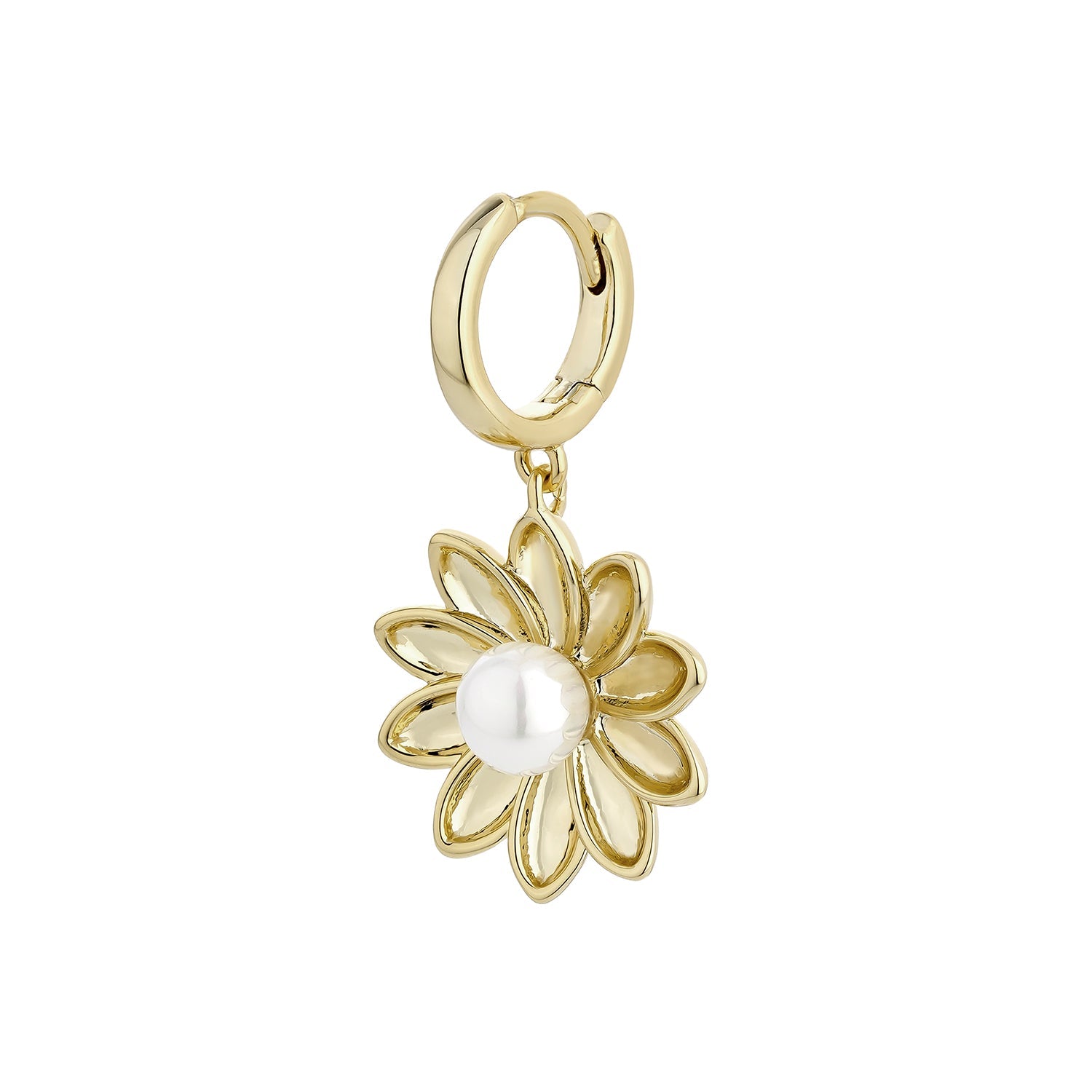 PENDIENTE PIERCING ARO FIORE PERLA