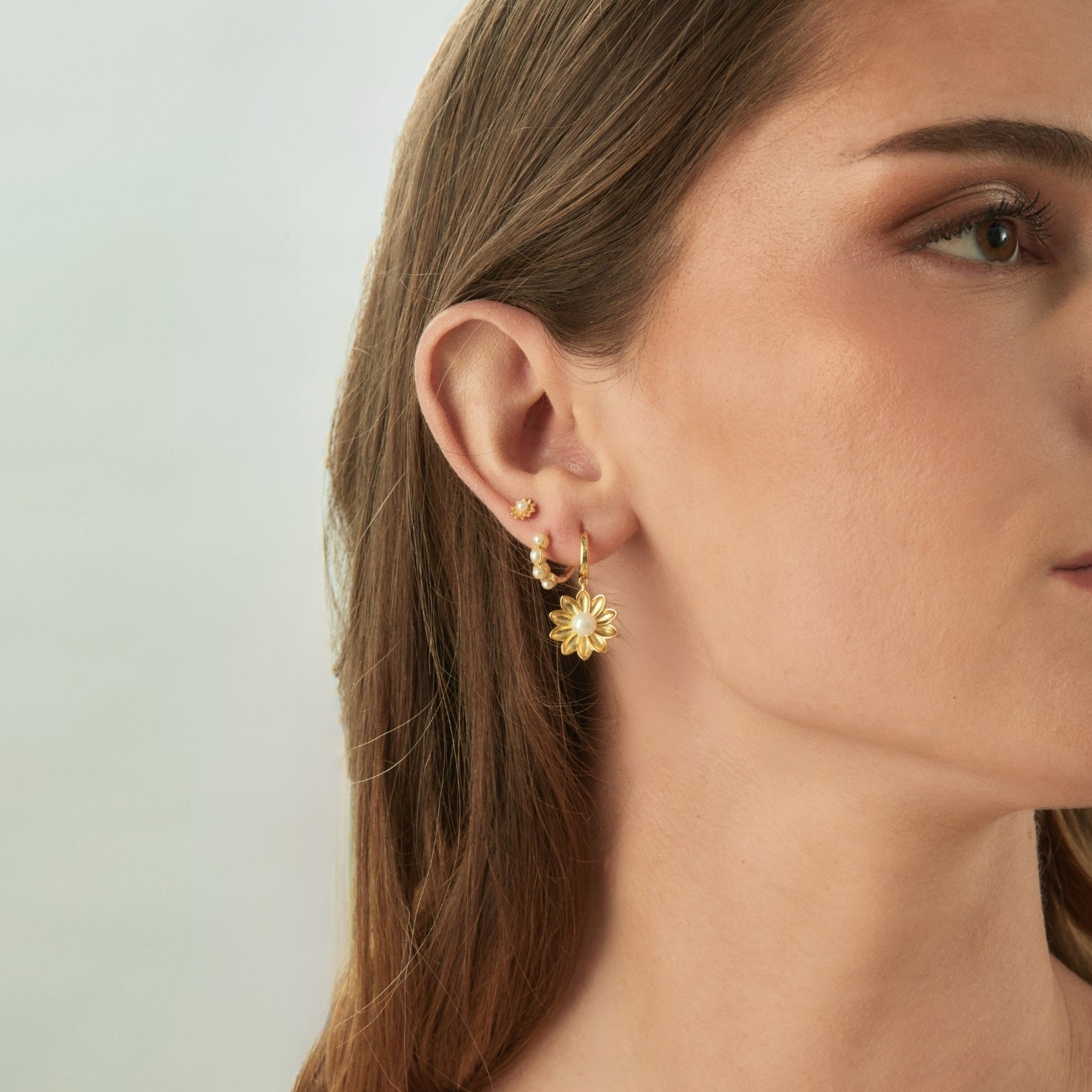 PENDIENTE PIERCING FIORE PERLA