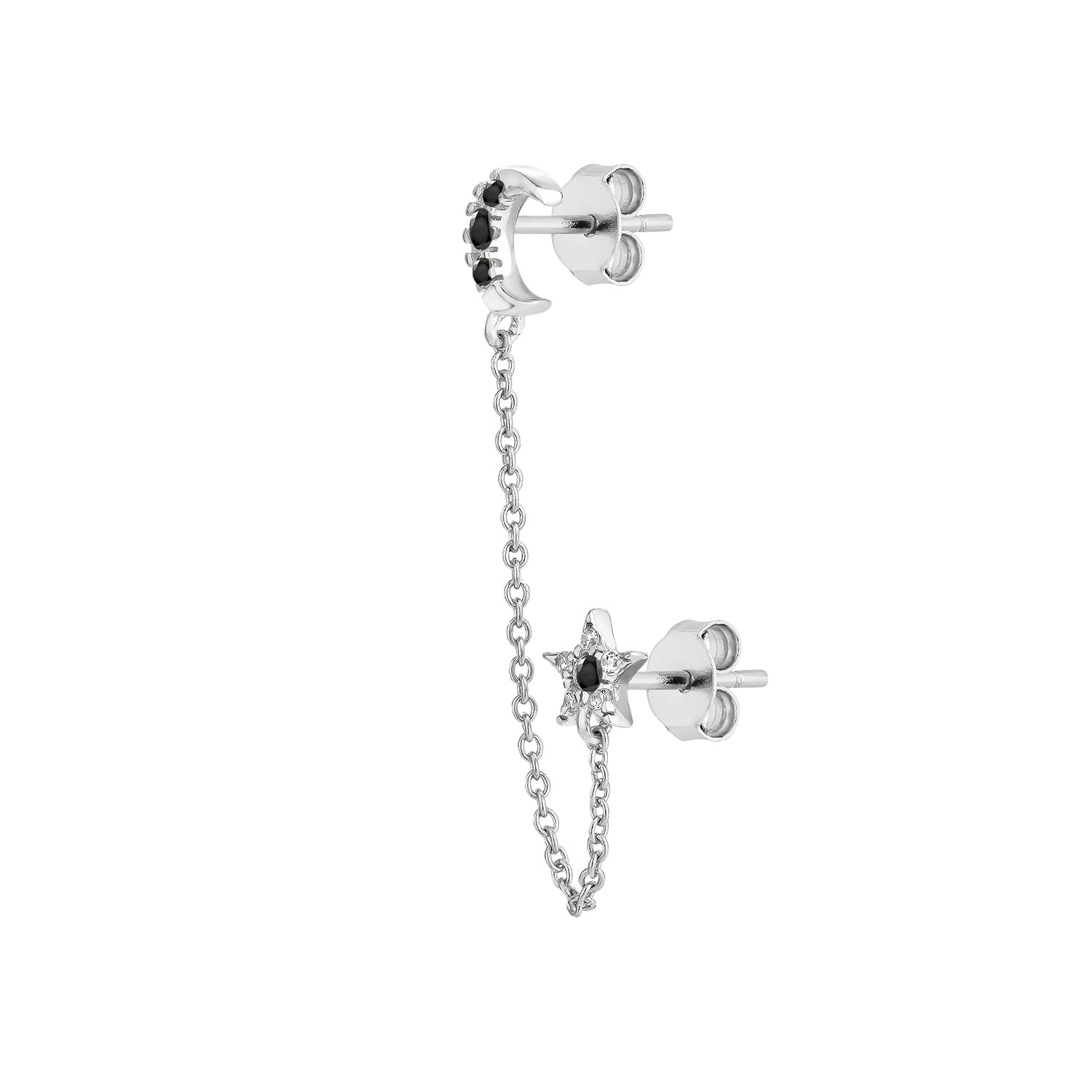 ECLIPSE SPINEL SILVER SINGLE EARRING