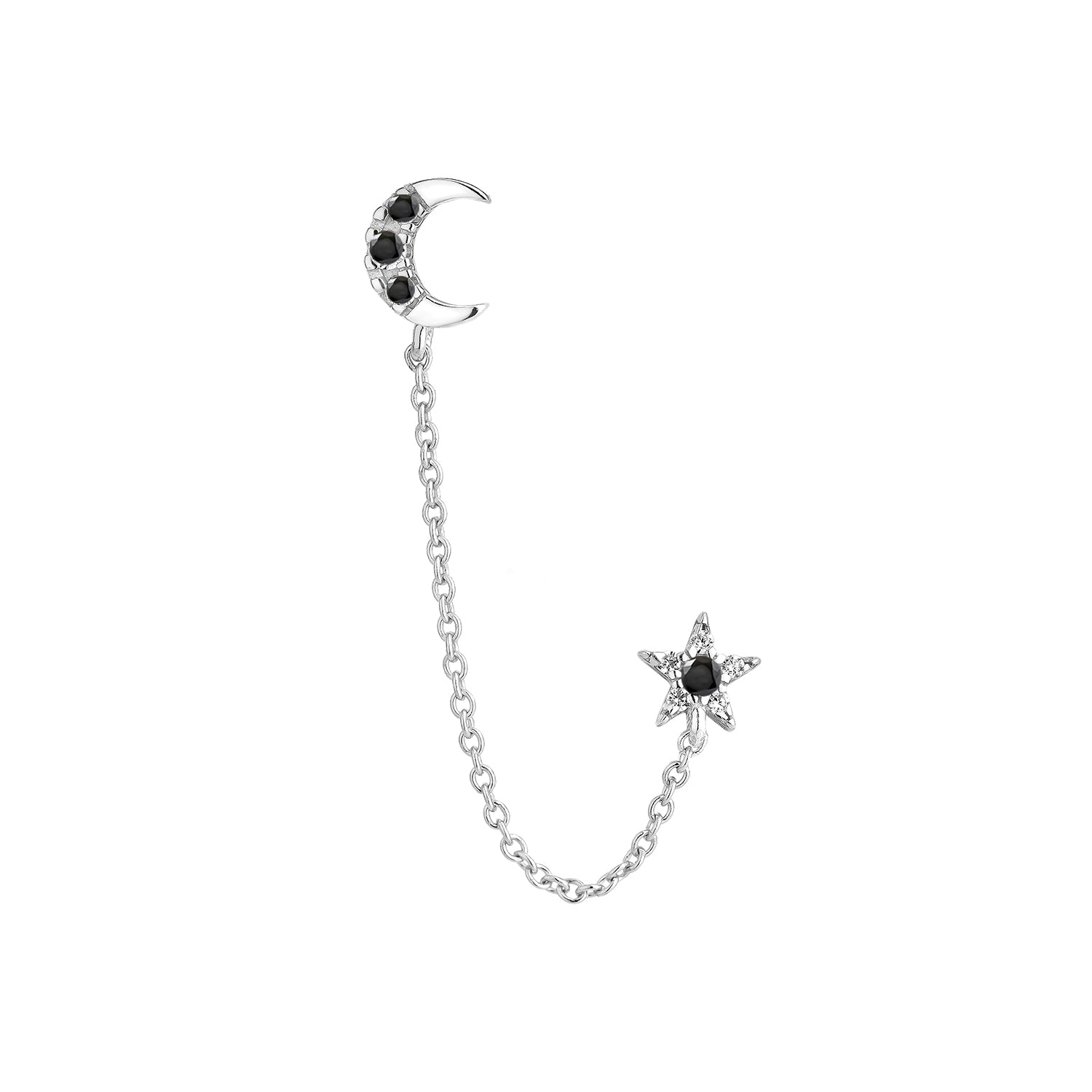 ECLIPSE SPINEL SILVER SINGLE EARRING