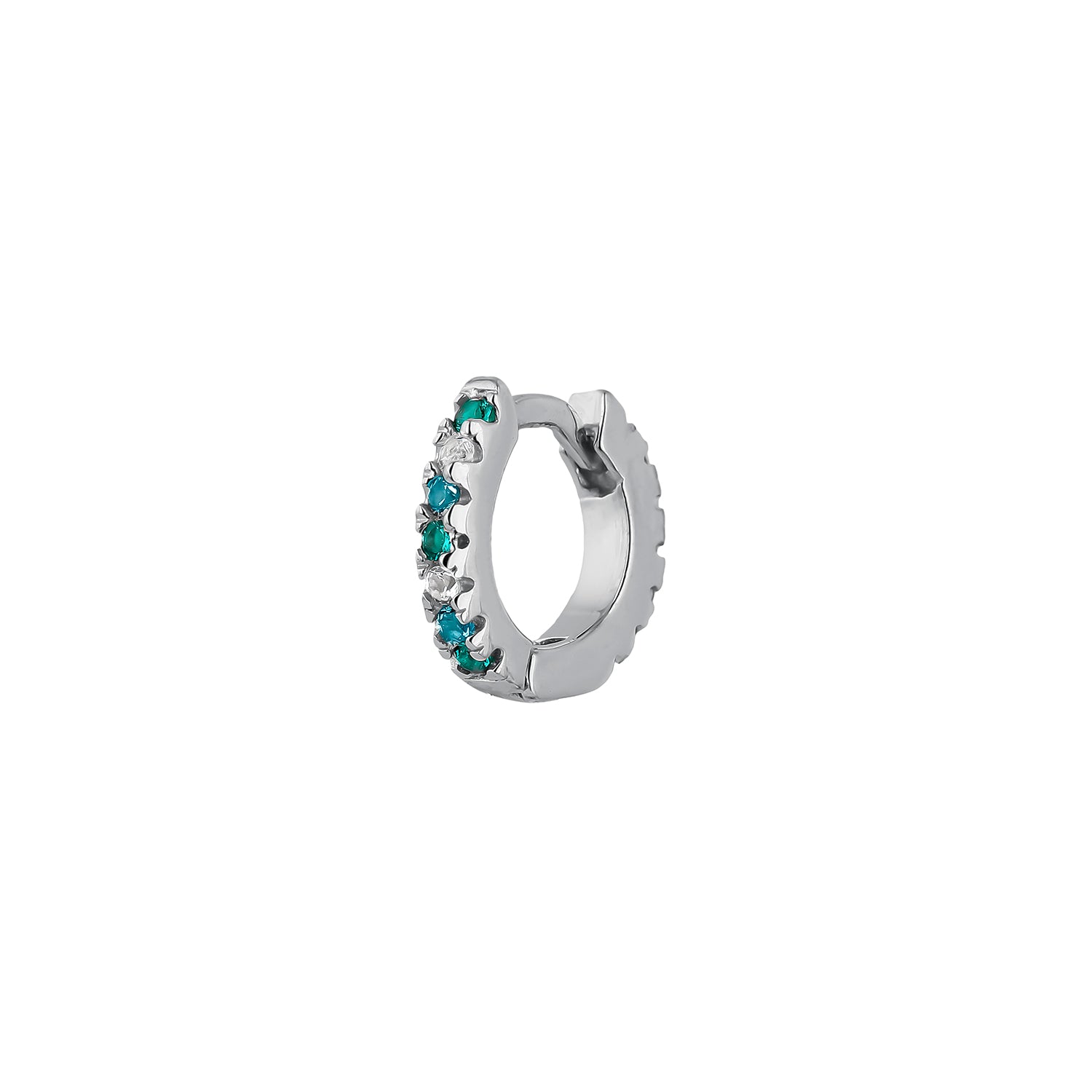 ORECCHINO PIERCING A CERCHIO IN ARGENTO BIANCO SOPHIE