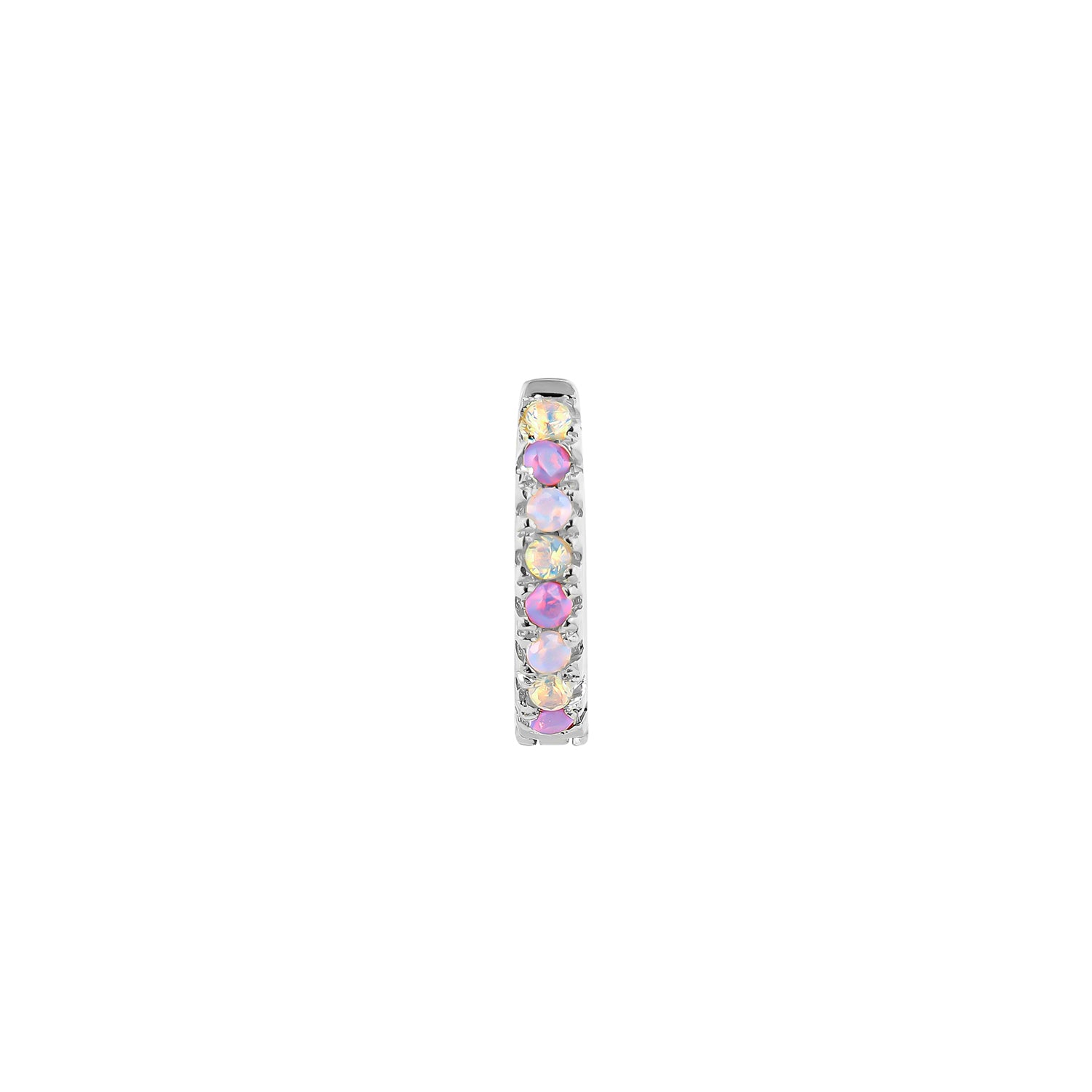 ORECCHINO PIERCING A CERCHIO IN ARGENTO LILLA SOPHIE