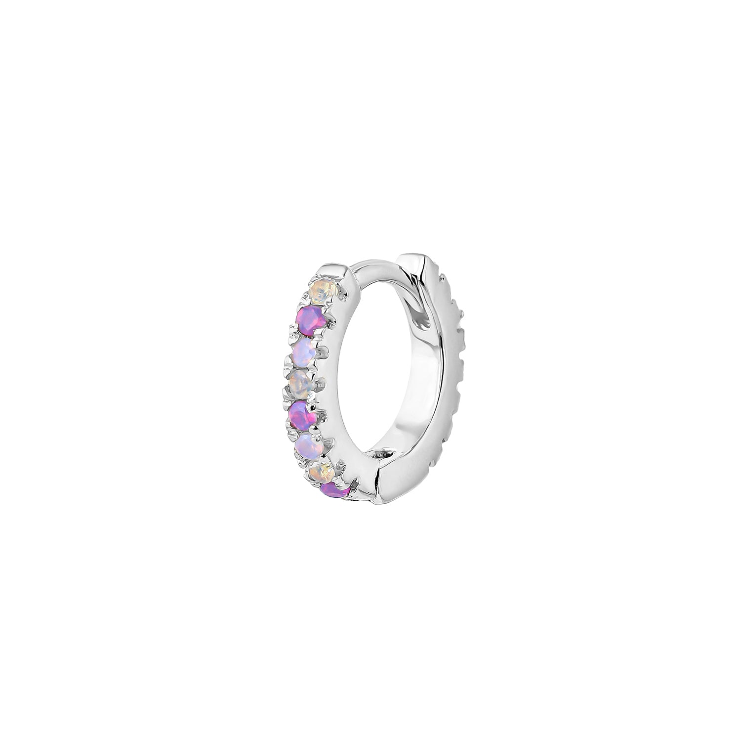 ORECCHINO PIERCING A CERCHIO IN ARGENTO LILLA SOPHIE