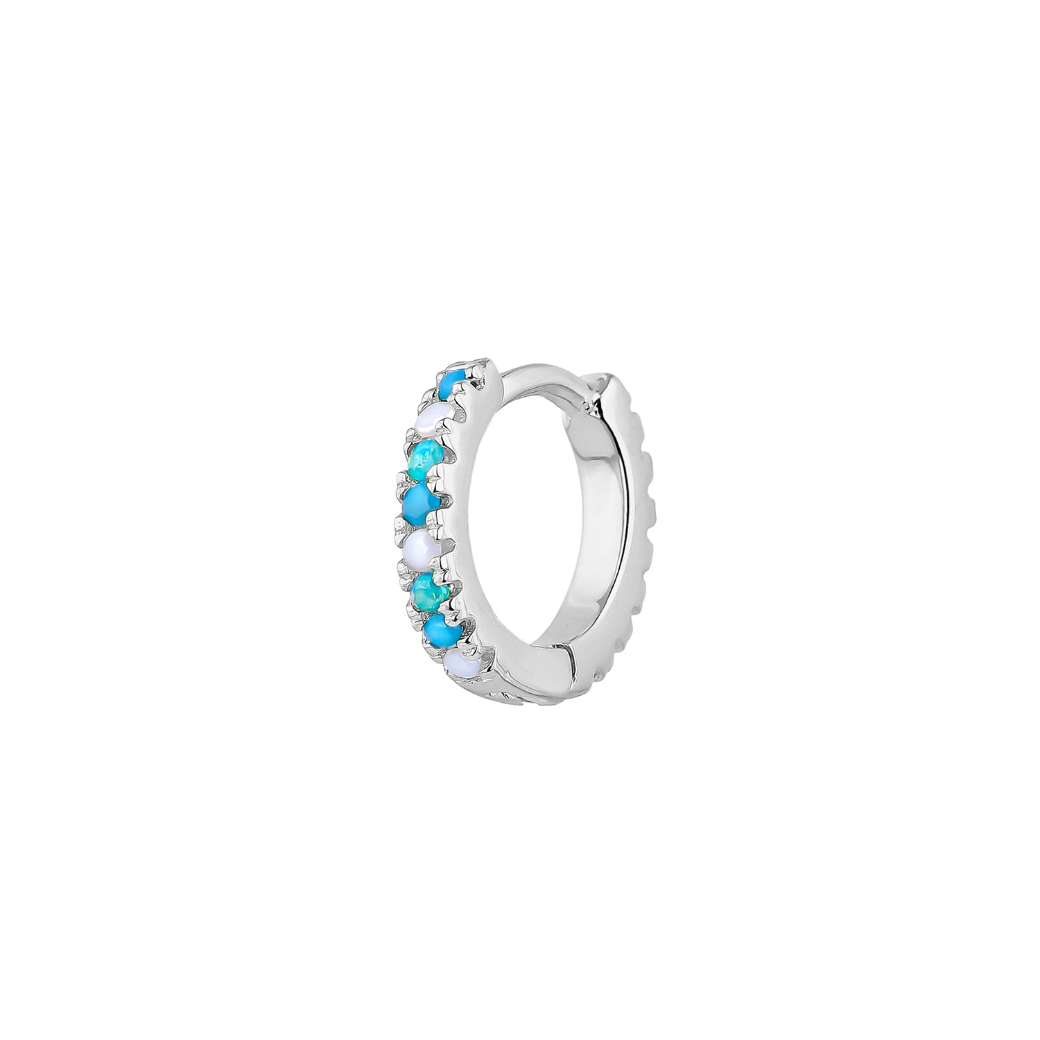 ORECCHINO PIERCING A CERCHIO IN ARGENTO OPAL SOPHIE