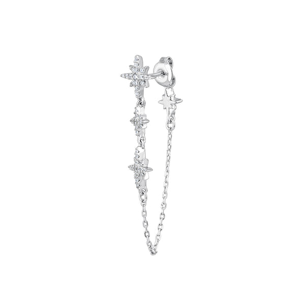 CASSIOPÉE SILVER SINGLE EARRING