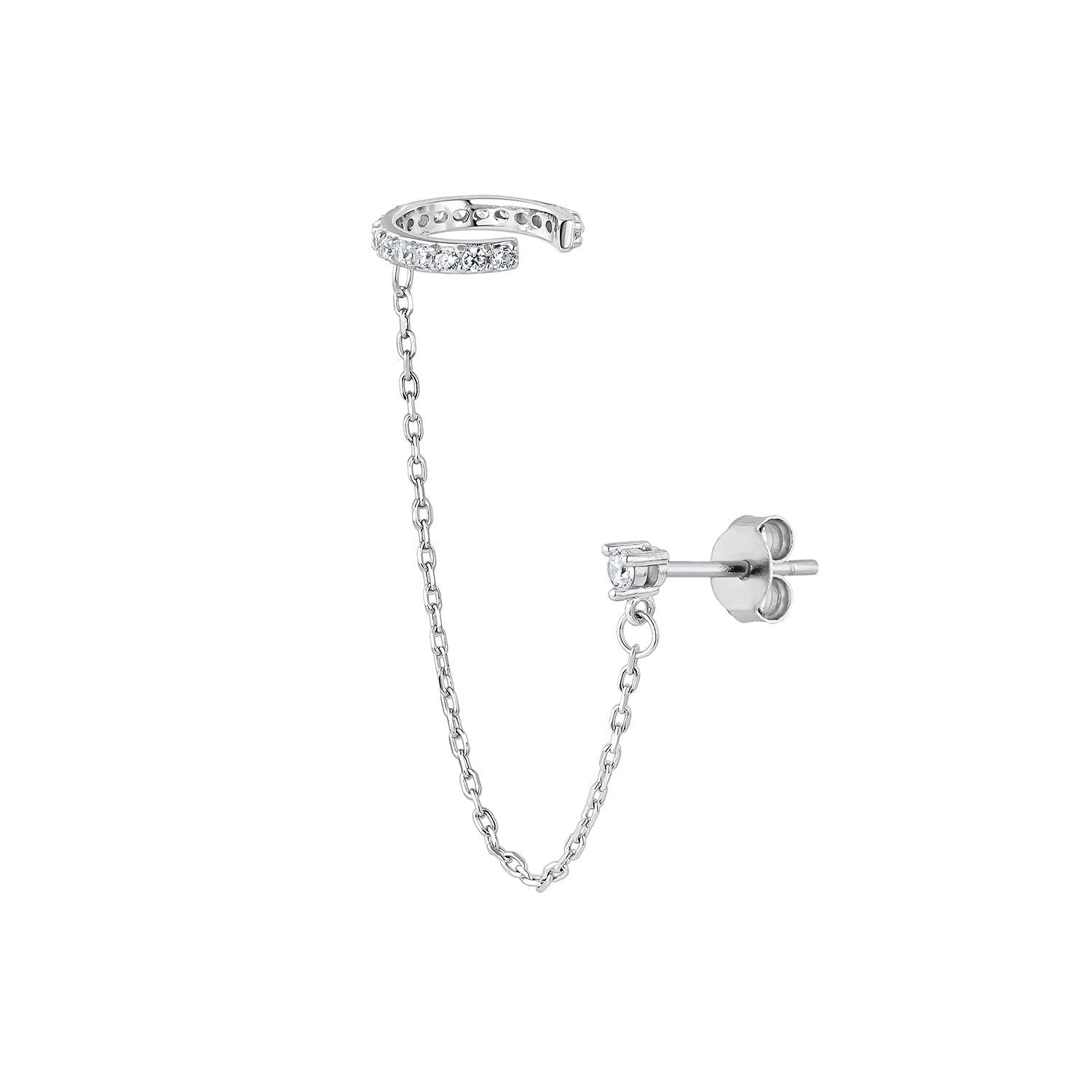 DAUDZKĀRŠS SUDRABA AUSKARS PIERCING SANZA