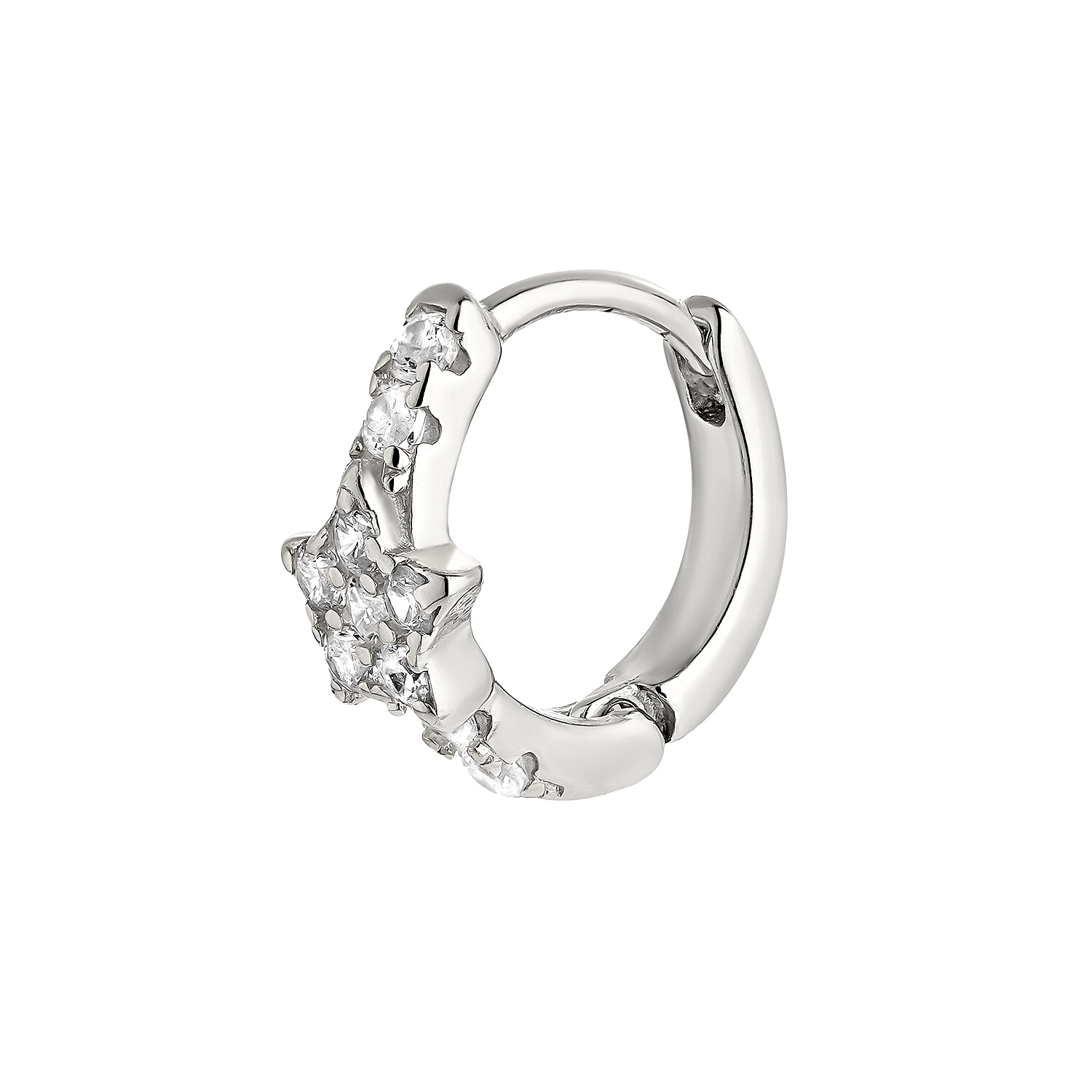 ORECCHINO PIERCING A CERCHIO IN ARGENTO. STELLA