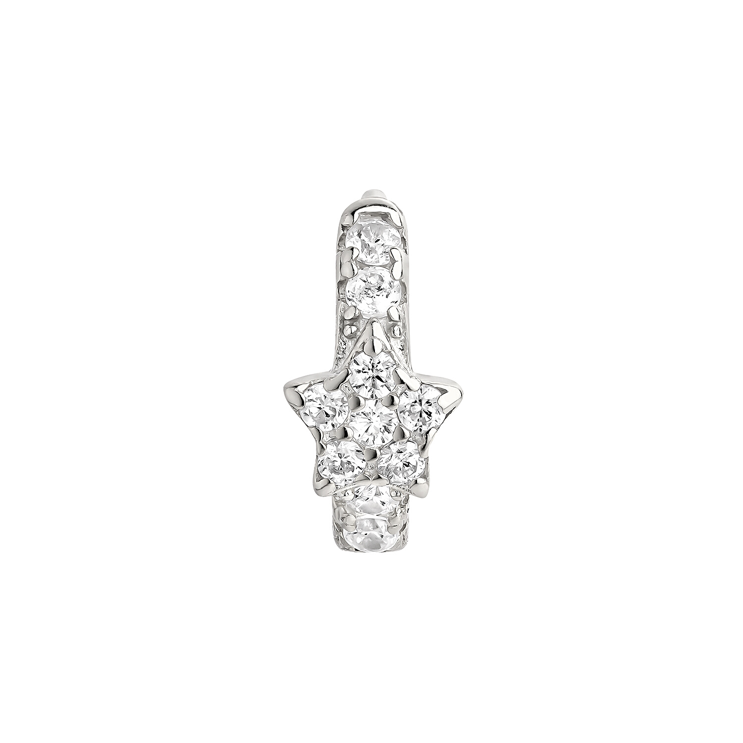 ORECCHINO PIERCING A CERCHIO IN ARGENTO. STELLA