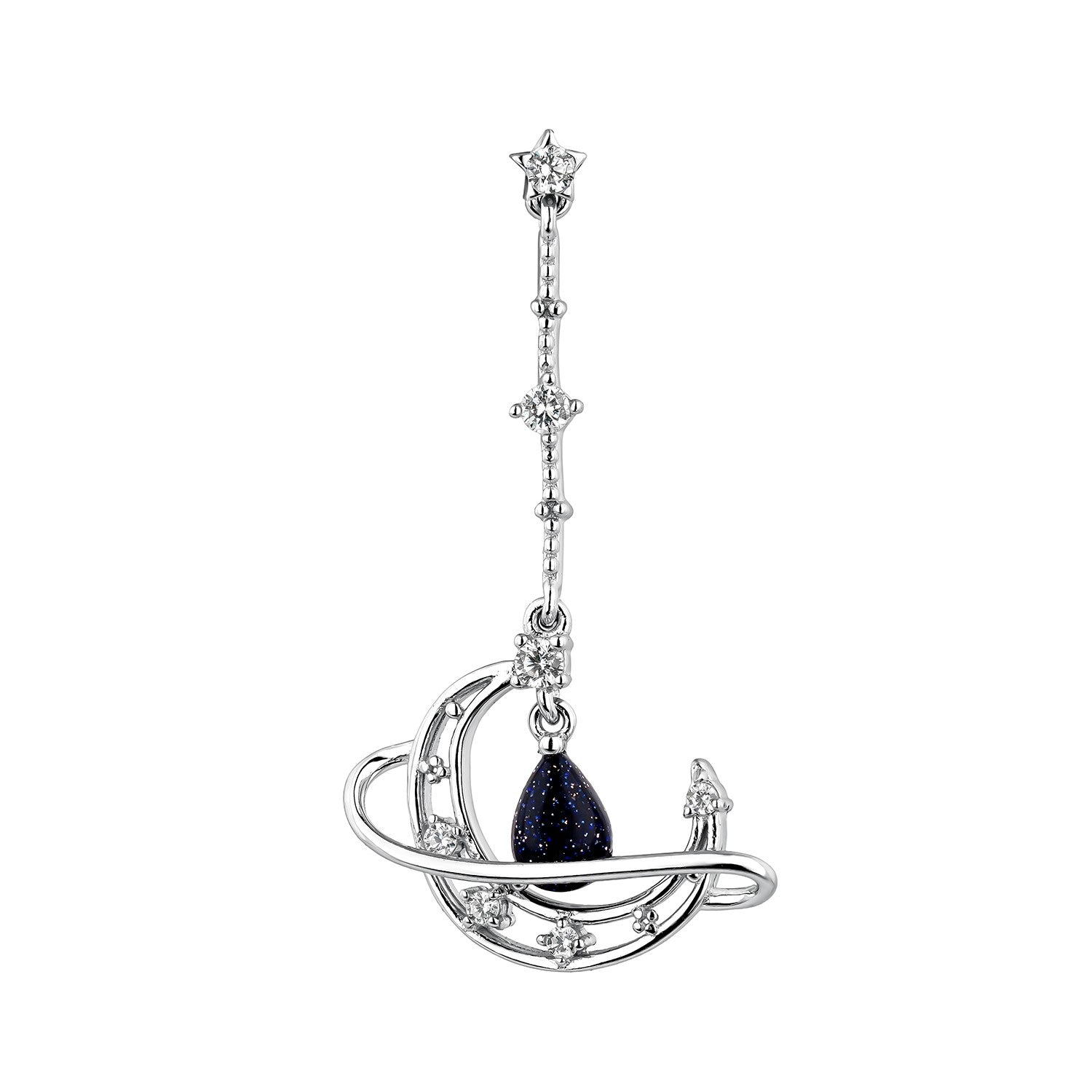 PENDIENTE PIERCING DE PLATA CANDY ORBIT