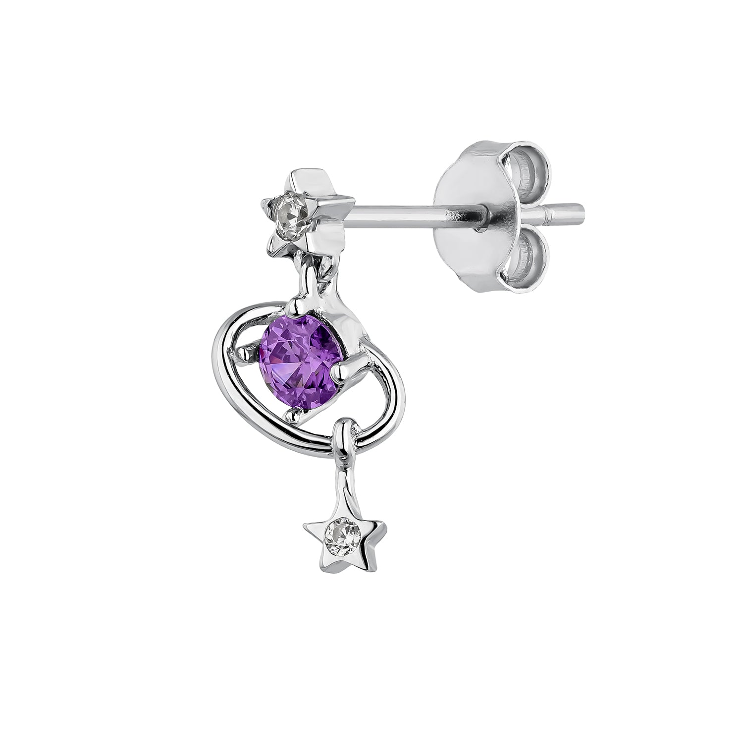 ORECCHINO PIERCING IN ARGENTO CANDY GALAXY