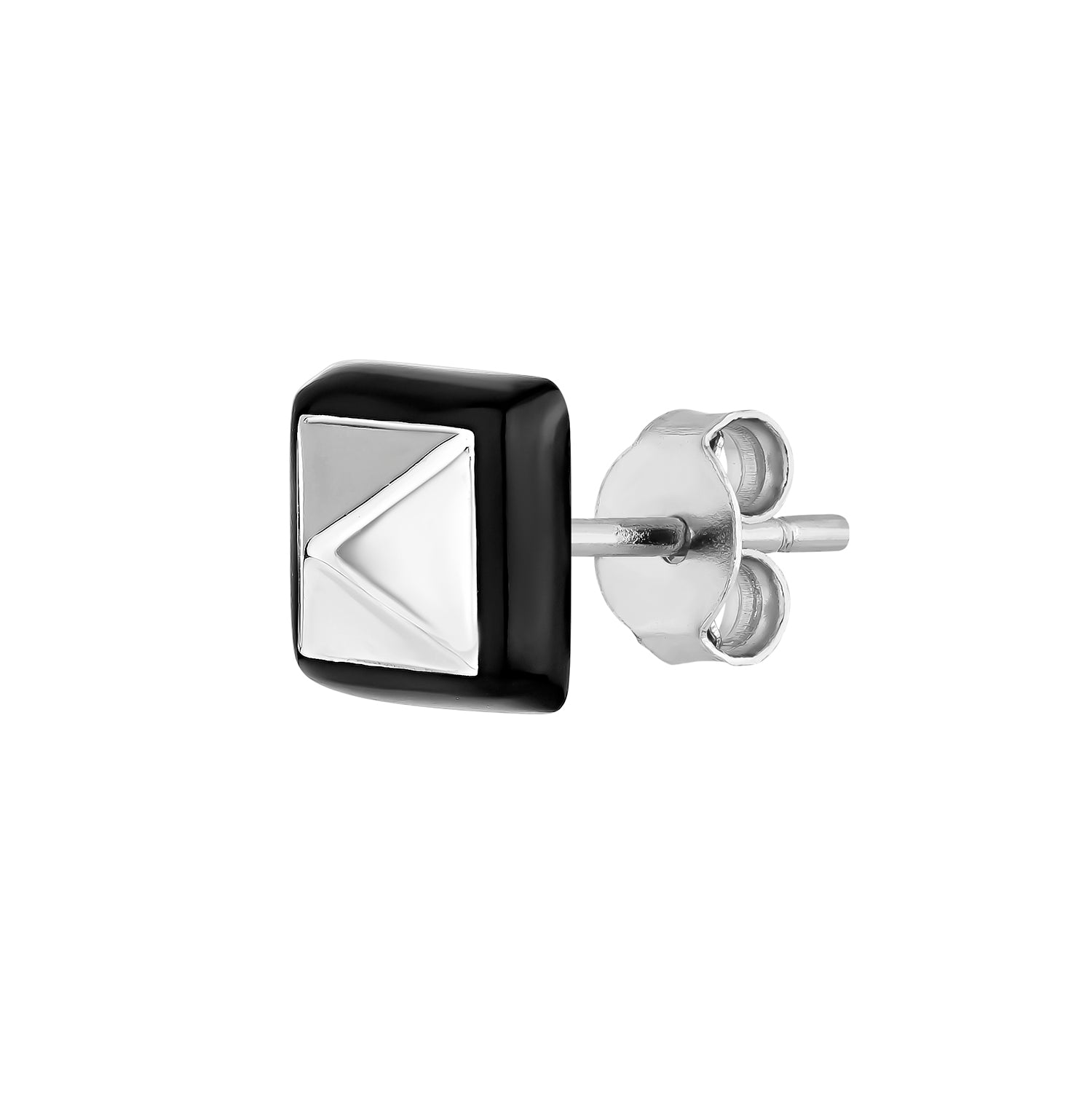 CATARSIS FRAME SILVER SINGLE EARRING