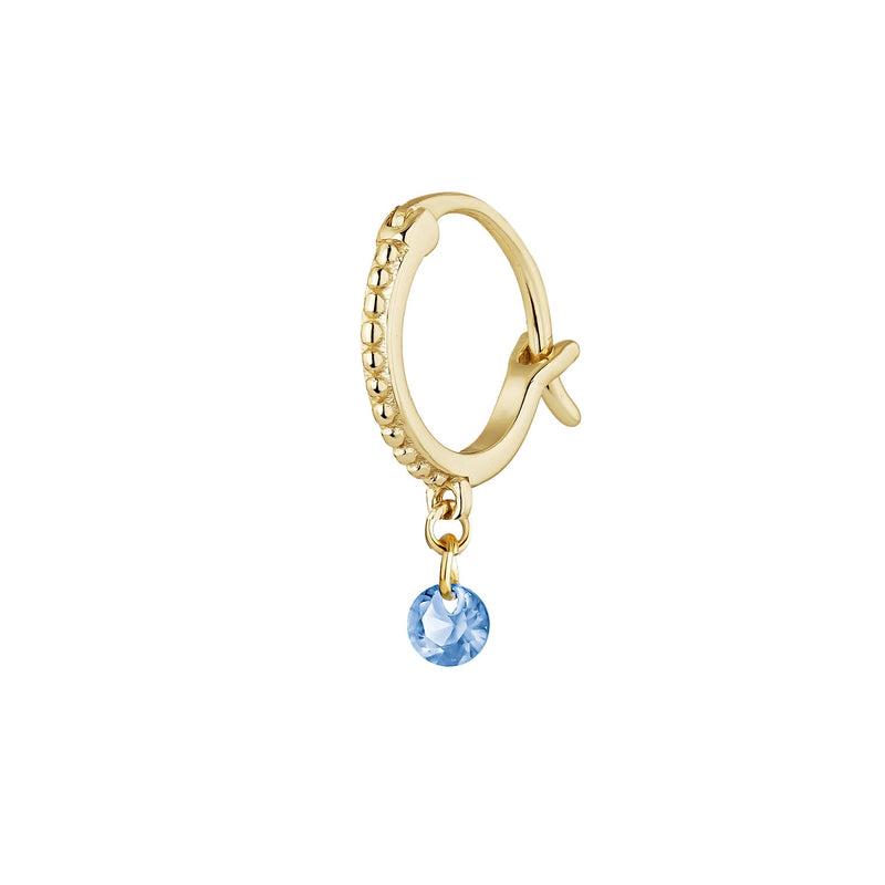 ORECCHINO PIERCING A CERCHIO IN ORO GIALLO BLU CHIC