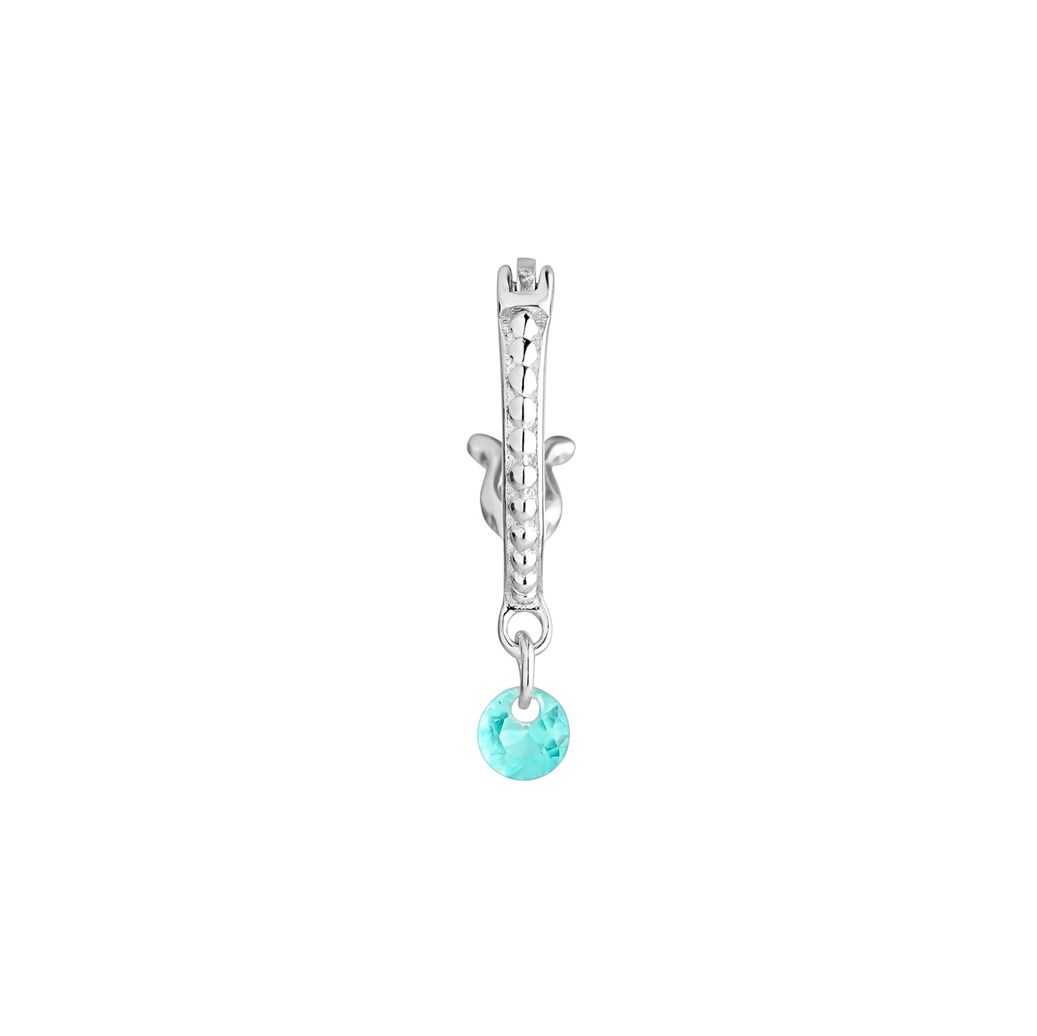 PIERCING BOUCLE D'OREILLE CRÉOLE CHIC ARGENT PARAIBA