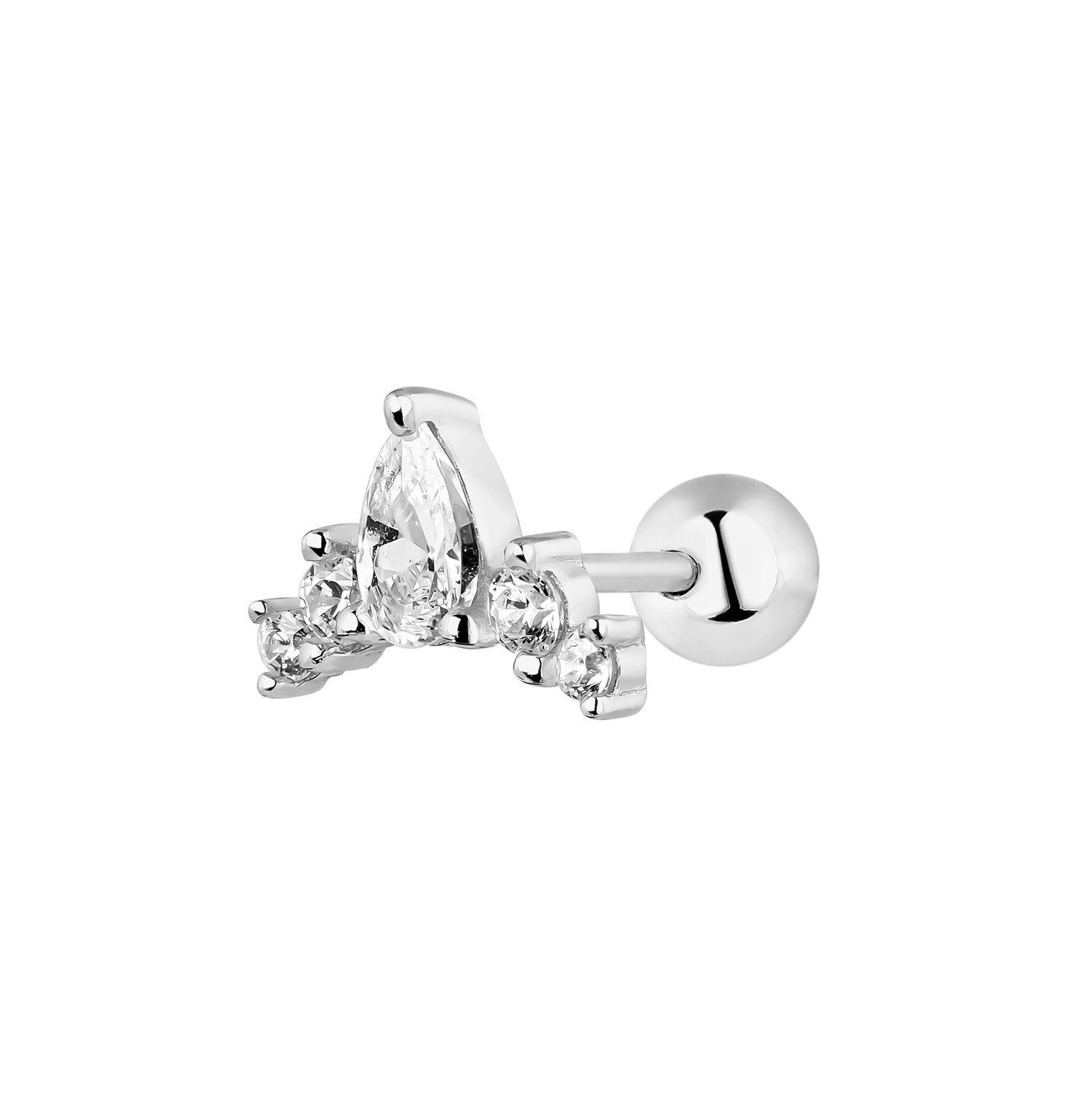 PENDIENTE PIERCING DE PLATA ALICE