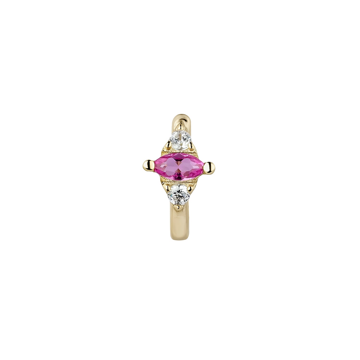 ORECCHINO PIERCING A CERCHIO ROSA LEENA