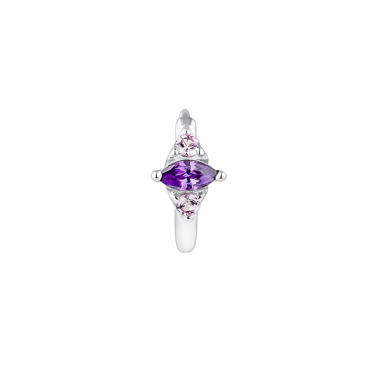 ORECCHINO PIERCING A CERCHIO IN ARGENTO LILLA LEENA