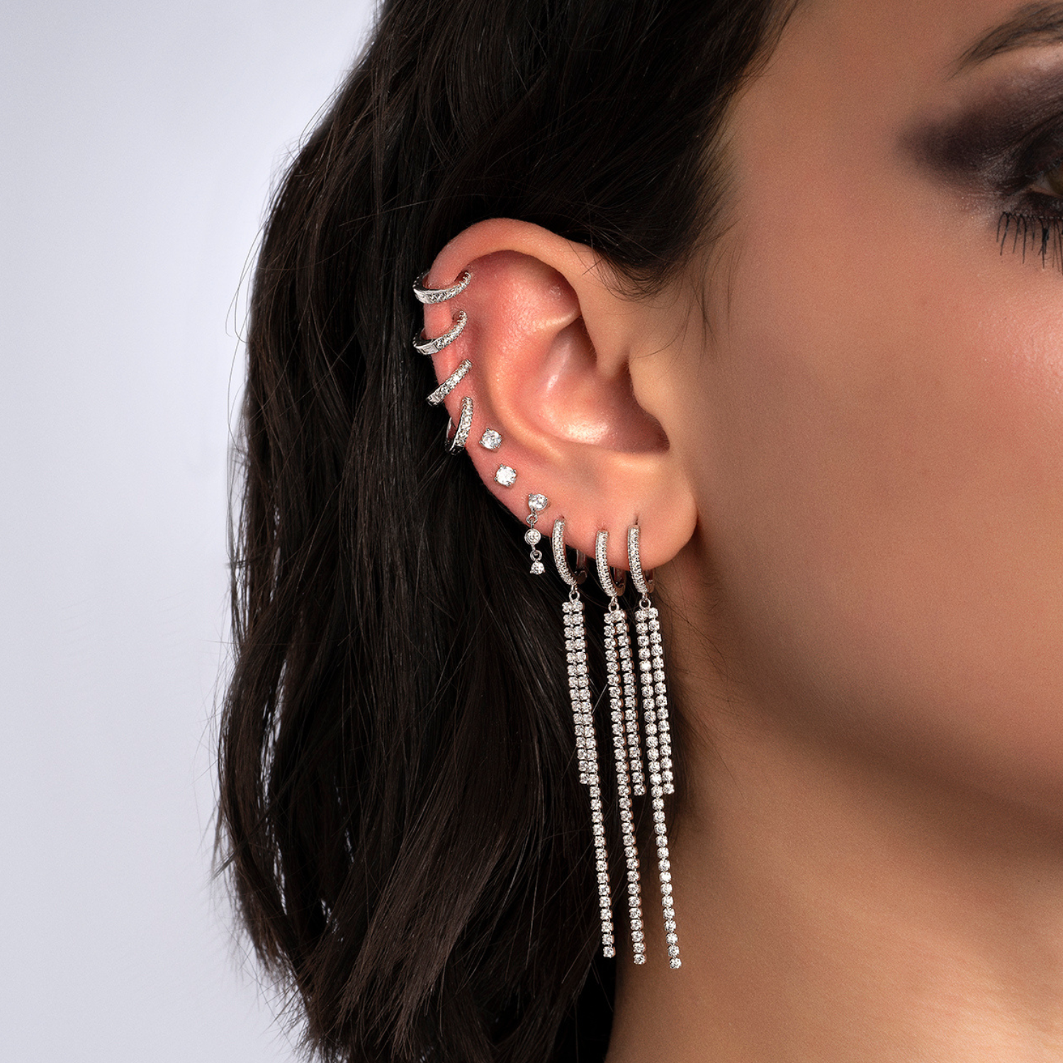 ORECCHINO PIERCING IN ARGENTO KAVYA DROP