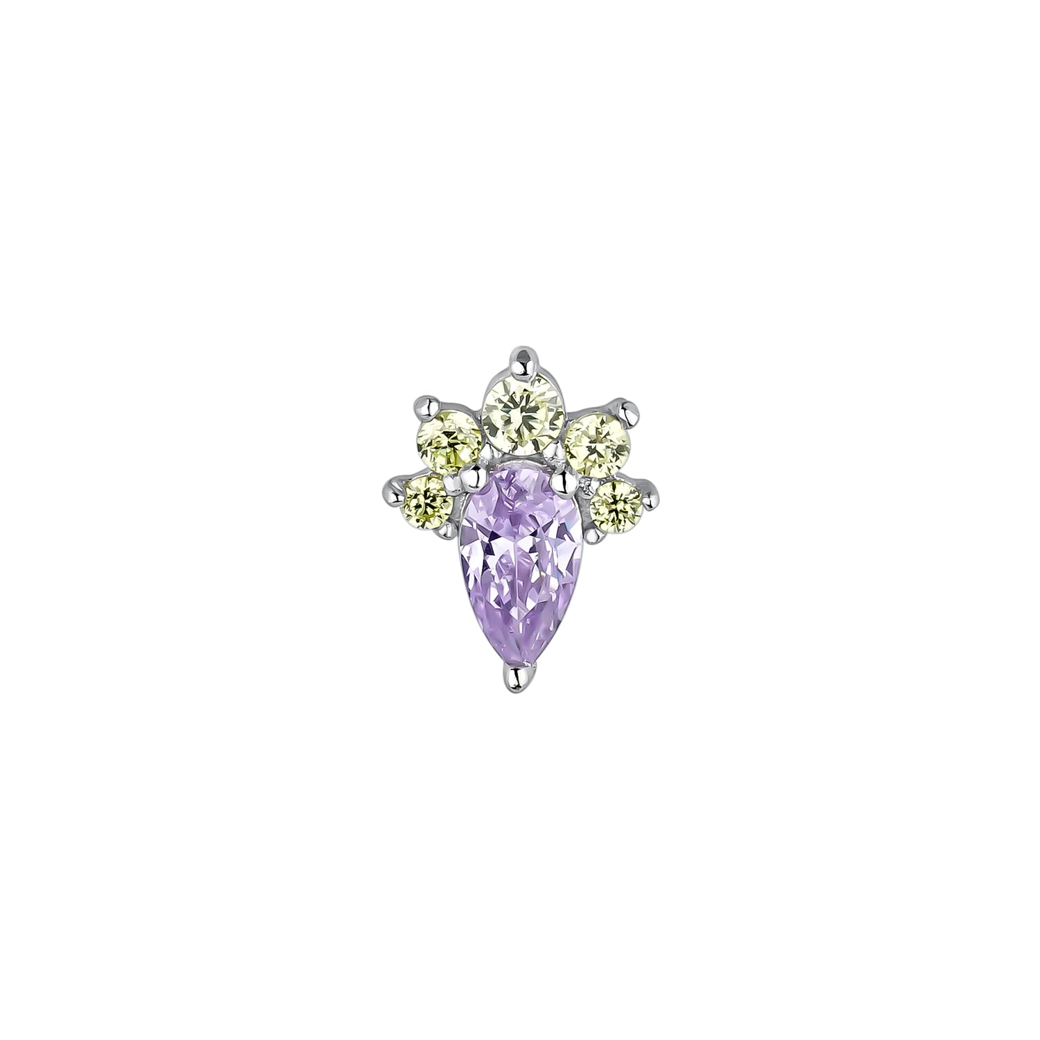 ORECCHINO PIERCING IN ARGENTO LILLA LOIDA