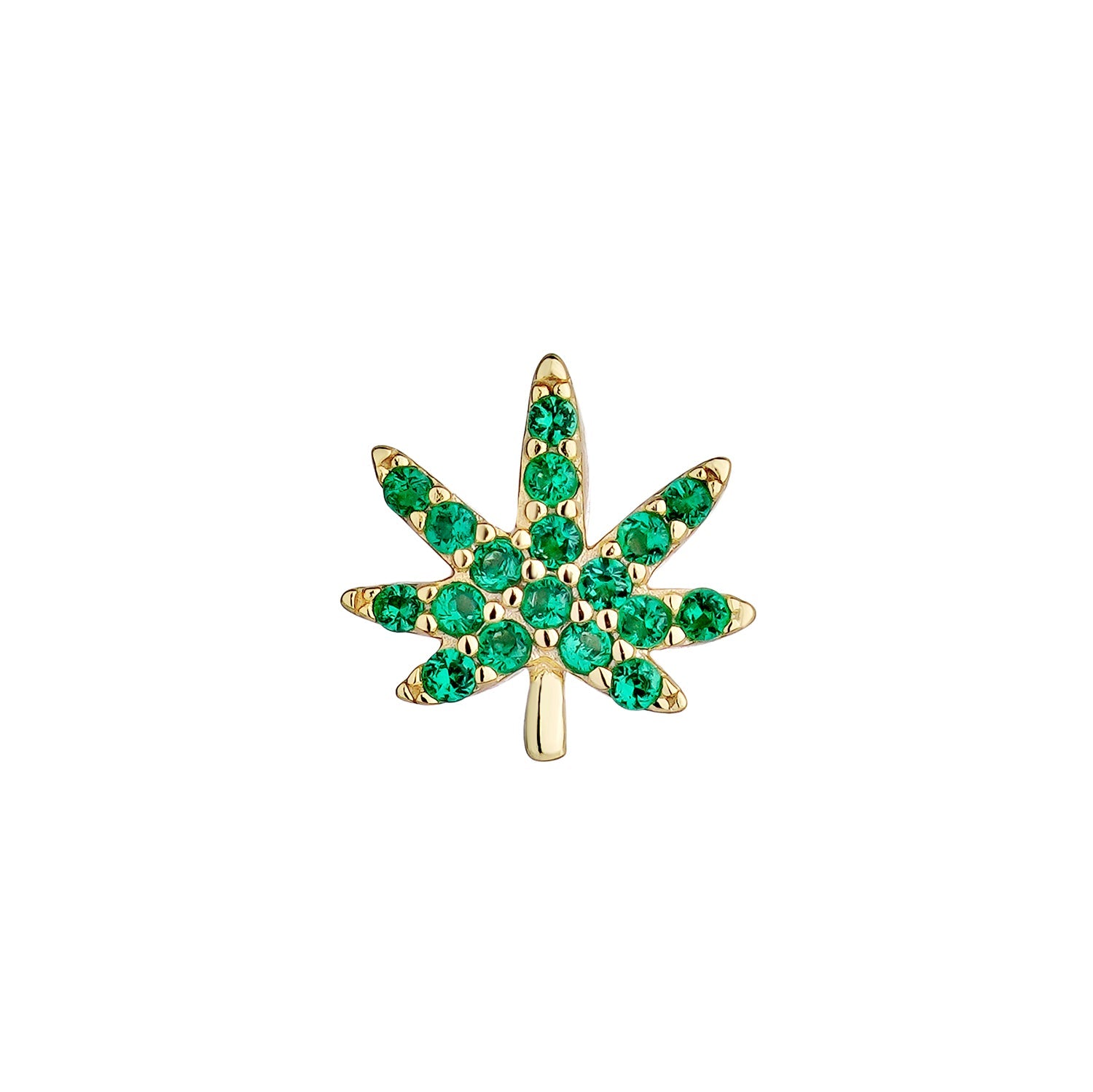 ORECCHINO PIERCING ALLA CANNABIS