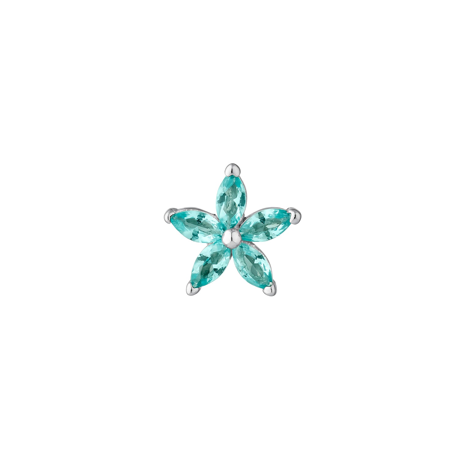 ORECCHINO PIERCING IN ARGENTO BLU CALENDULA