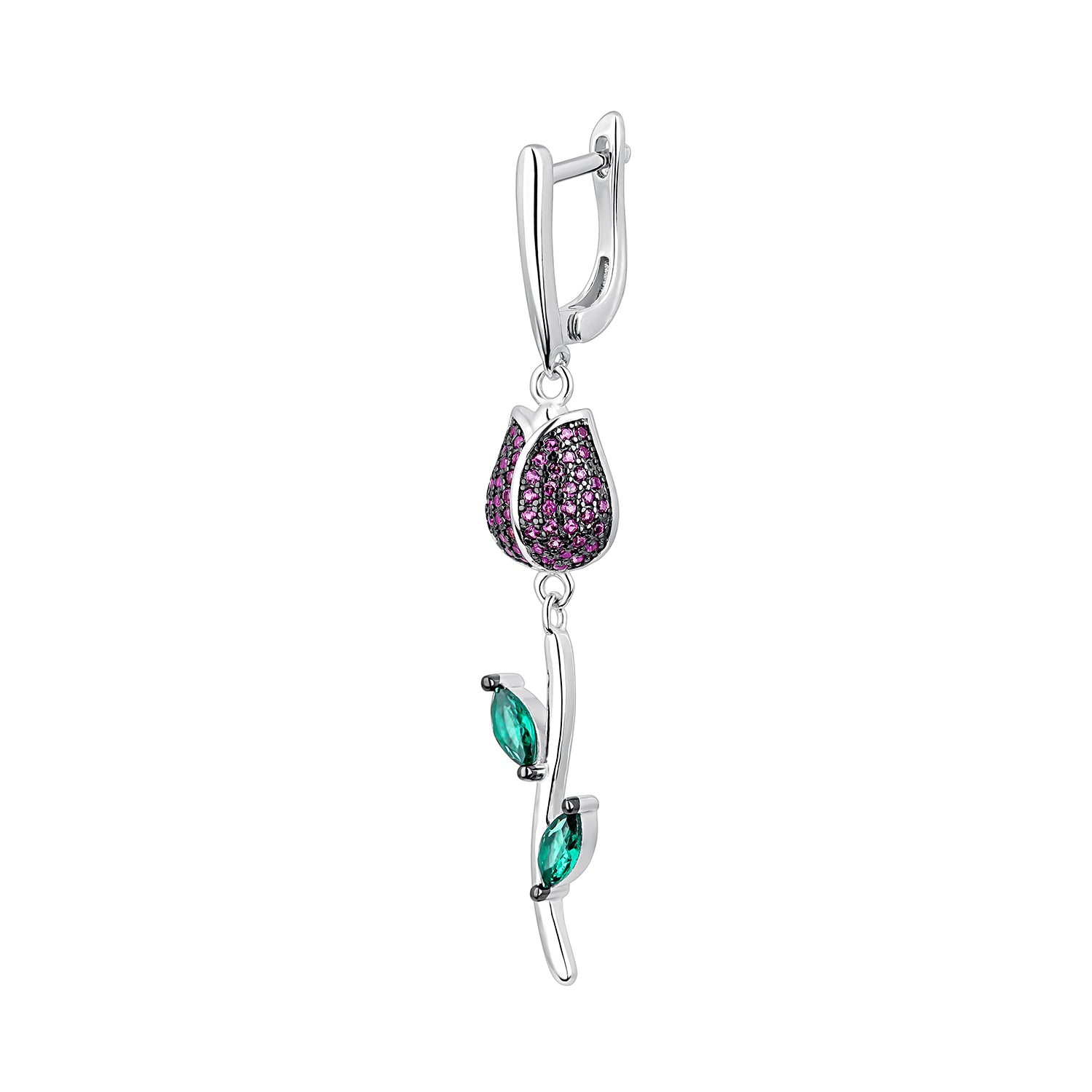 ORECCHINO PIERCING A CERCHIO CON ROSA-L