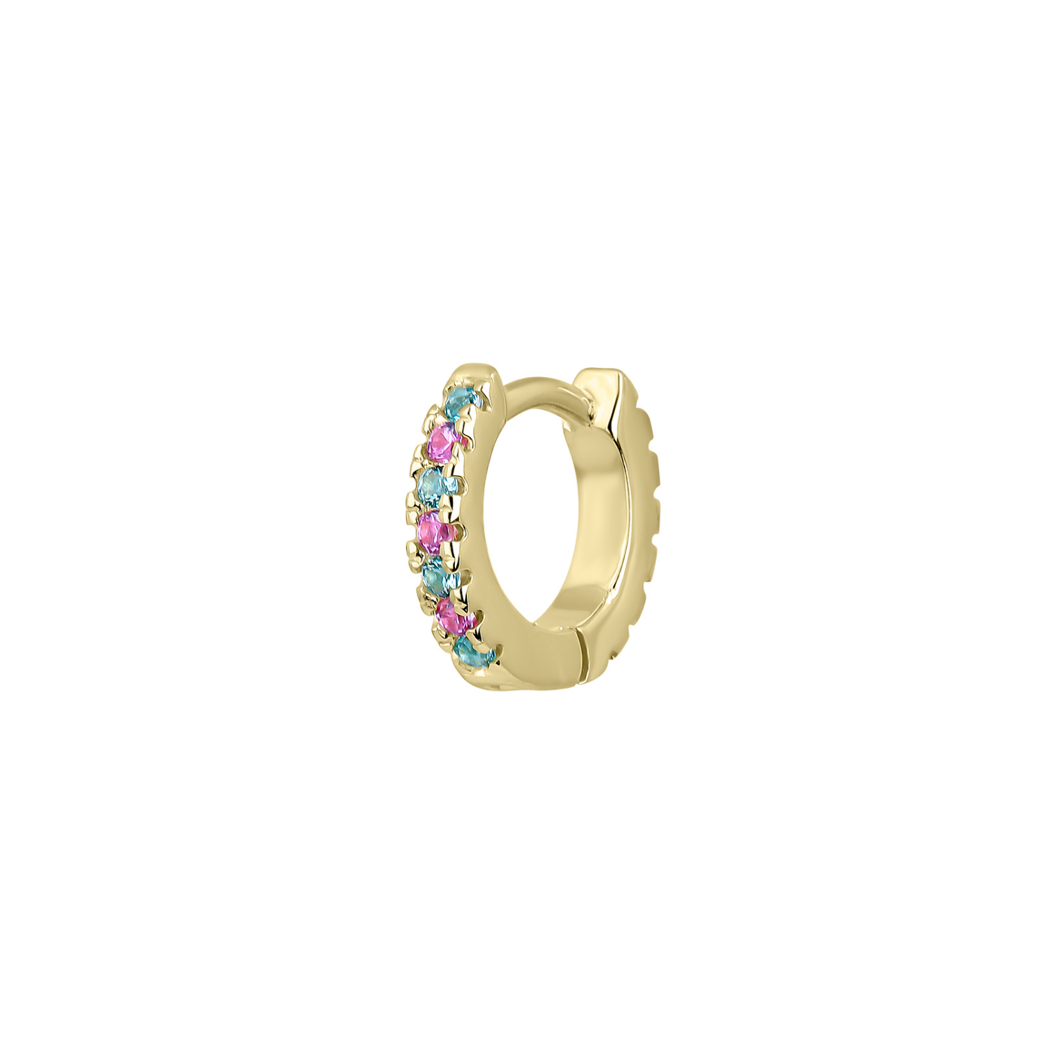 ORECCHINO PIERCING A CERCHIO PARAIBA SOPHIE IN ORO GIALLO
