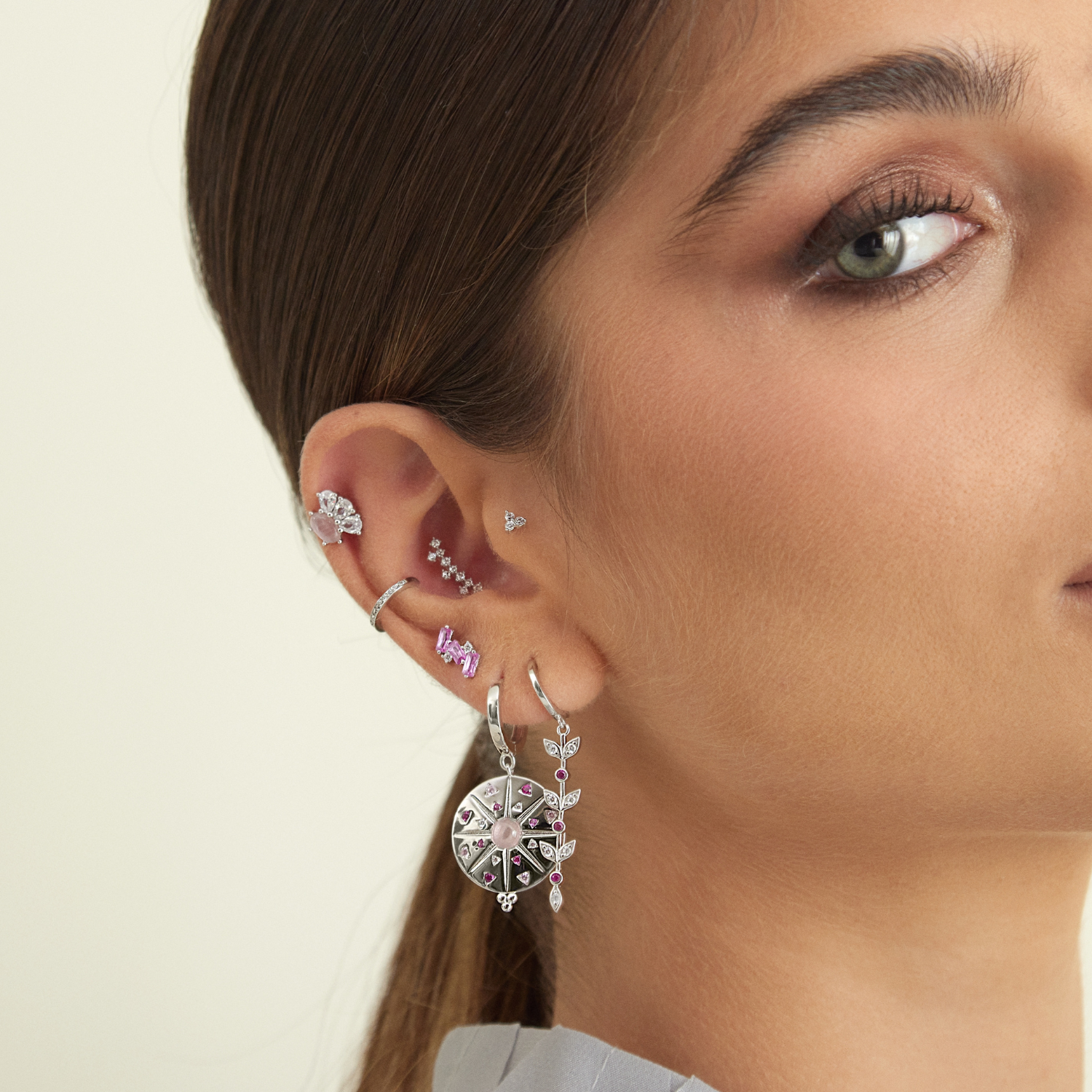 ORECCHINO PIERCING A CERCHIO IN ARGENTO MORGANA