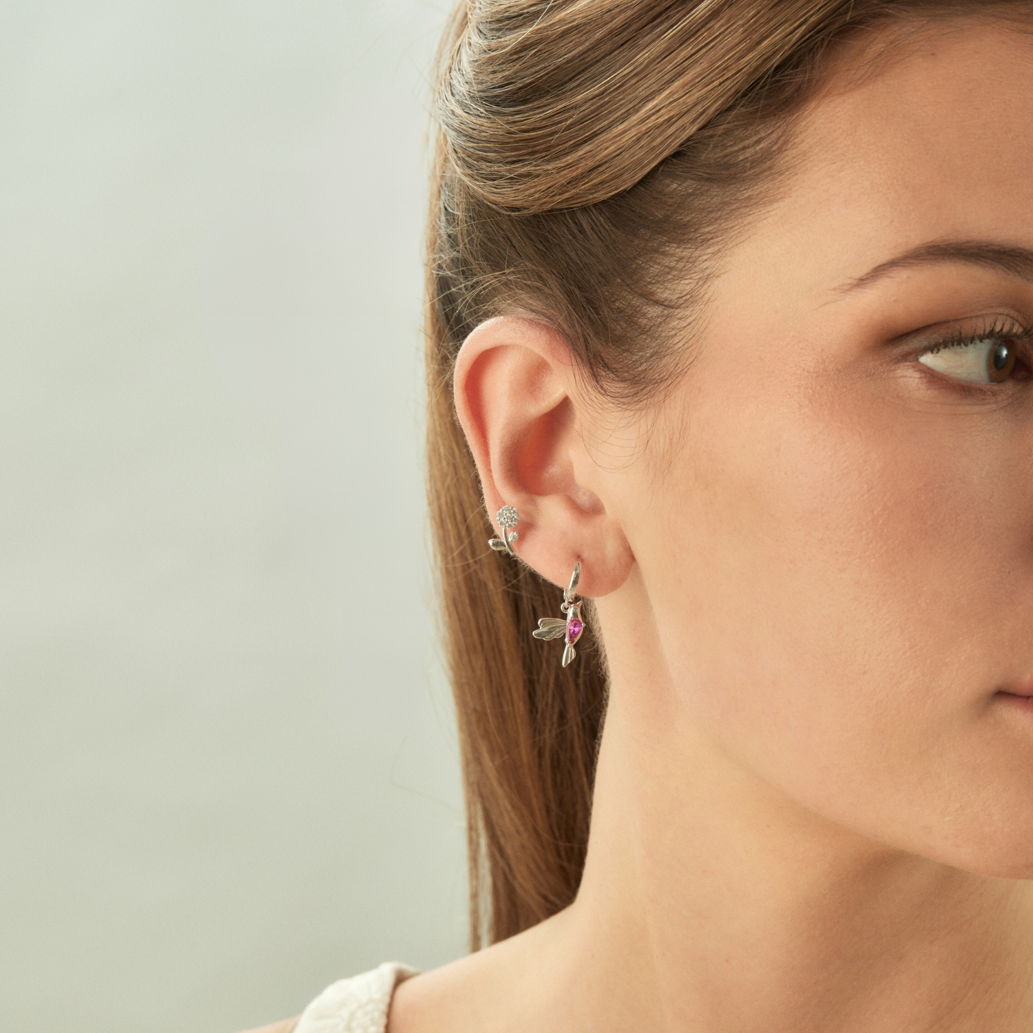 MELISSA SILVER PIERCING EARRING