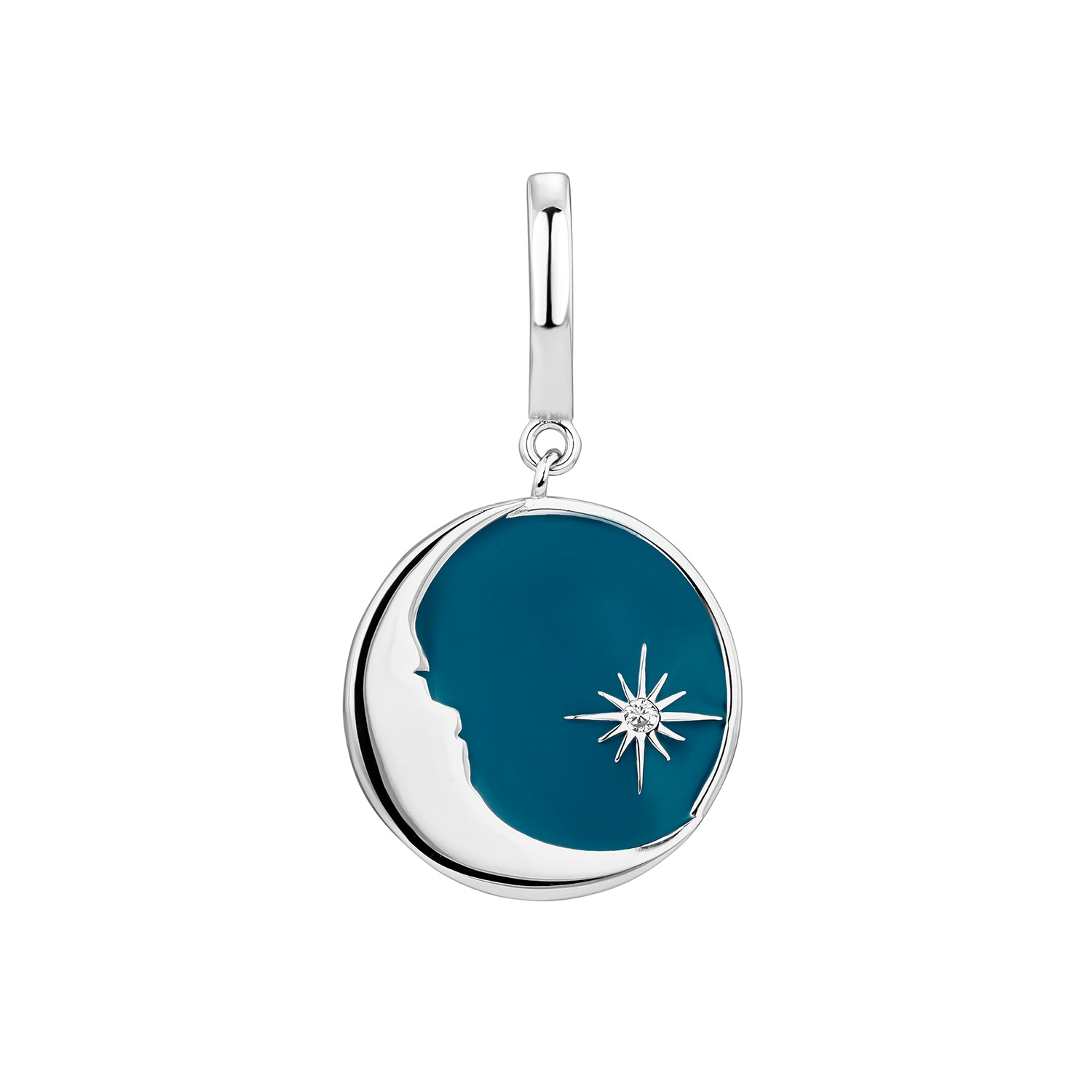 ORECCHINO PIERCING A CERCHIO IN ARGENTO BLU-MOON
