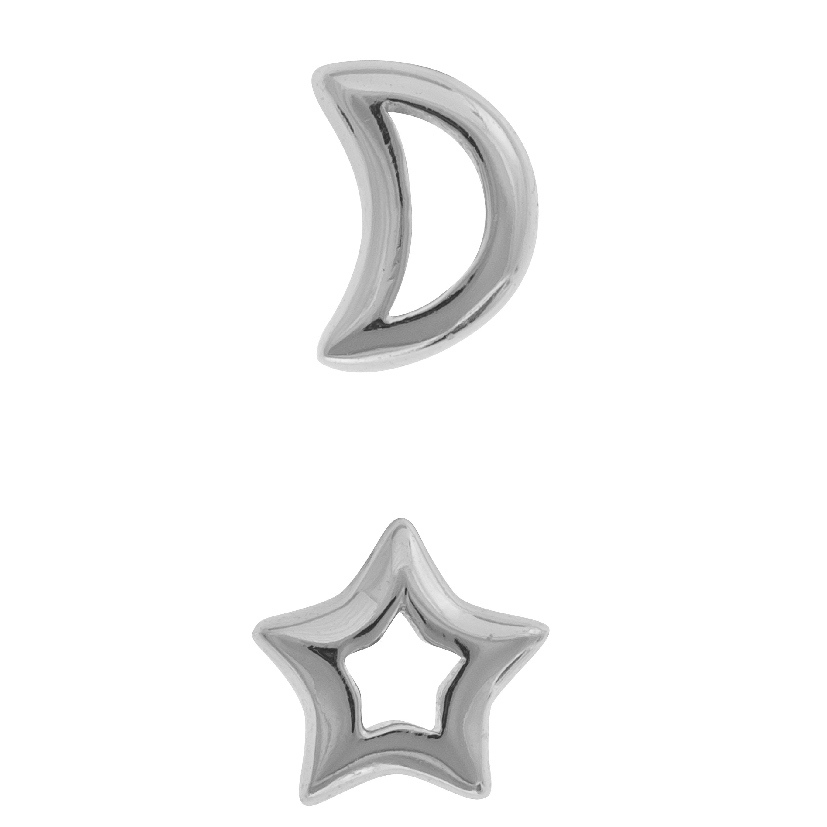 SILBER LUNE ET ÉTOILE OHRRINGE