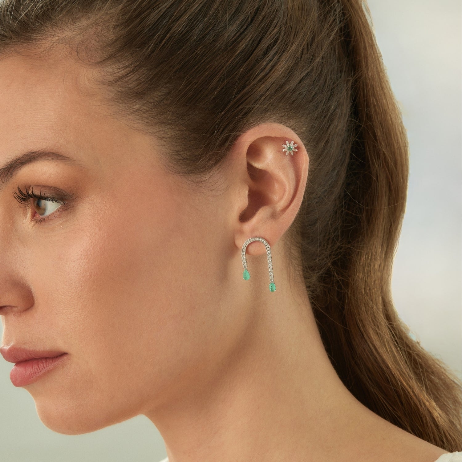 DAYSI SILVER PIERCING EARRING
