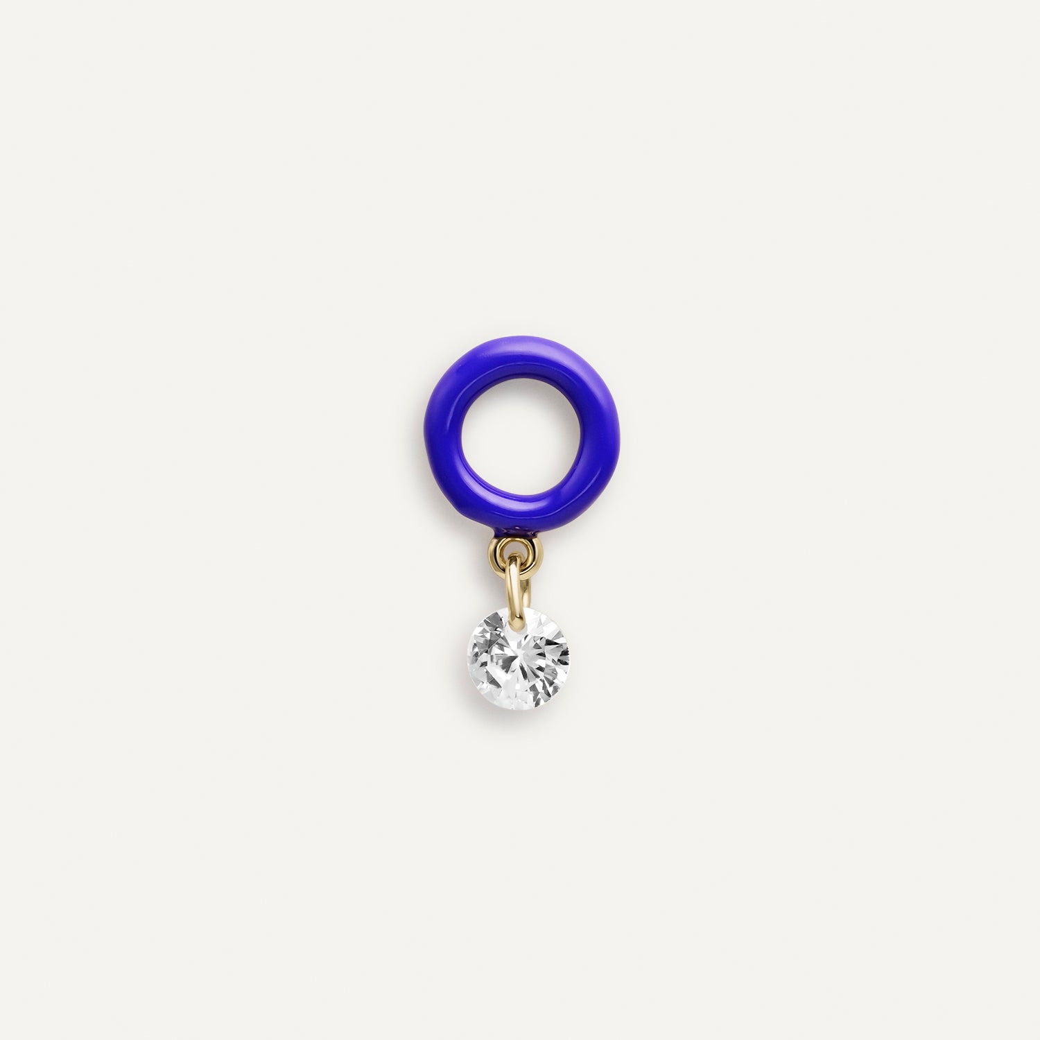 BLUE FLUOR PIERCING EARRING