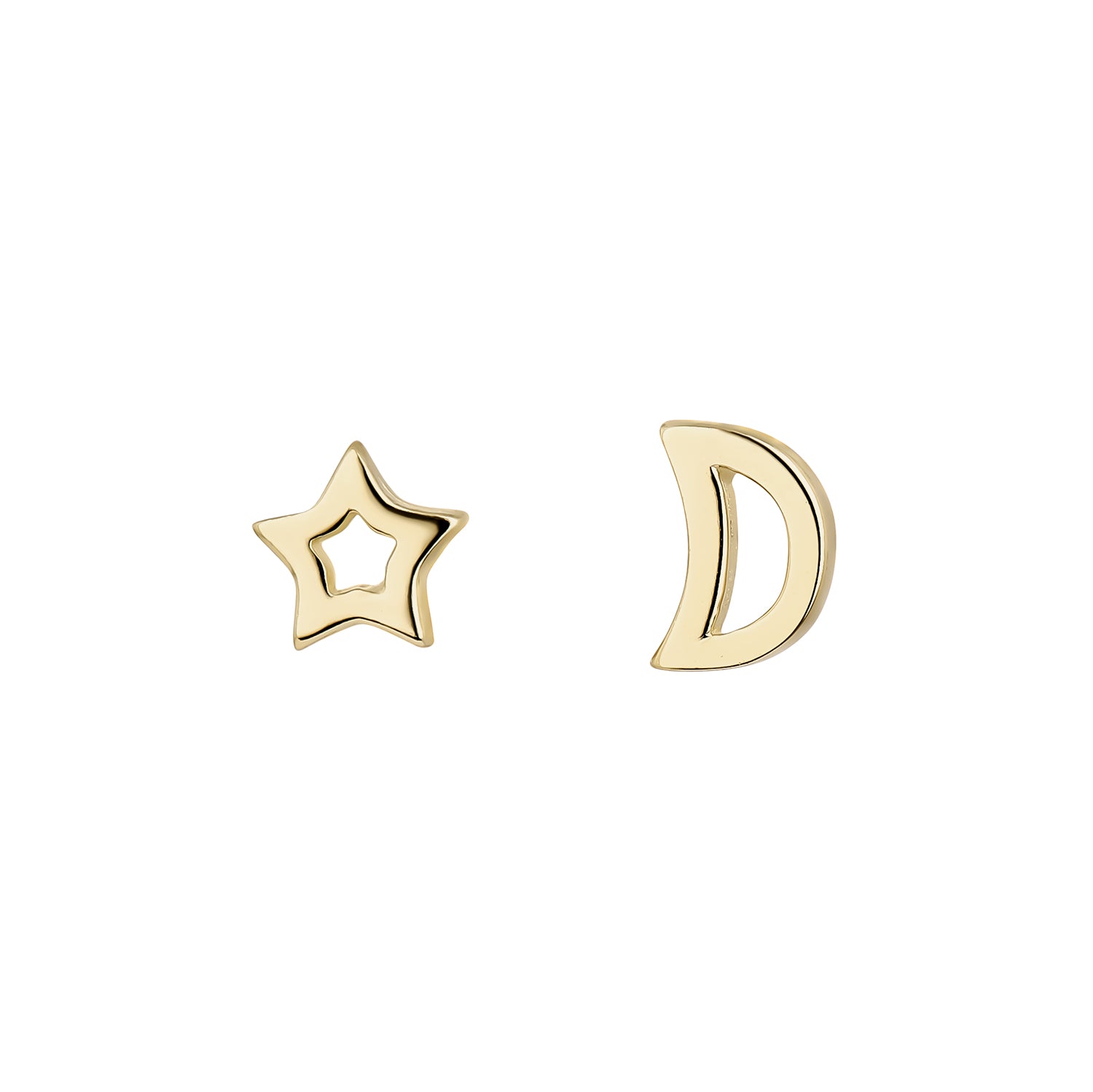 BOUCLES D’OREILLES LUNE ET ÉTOILE
