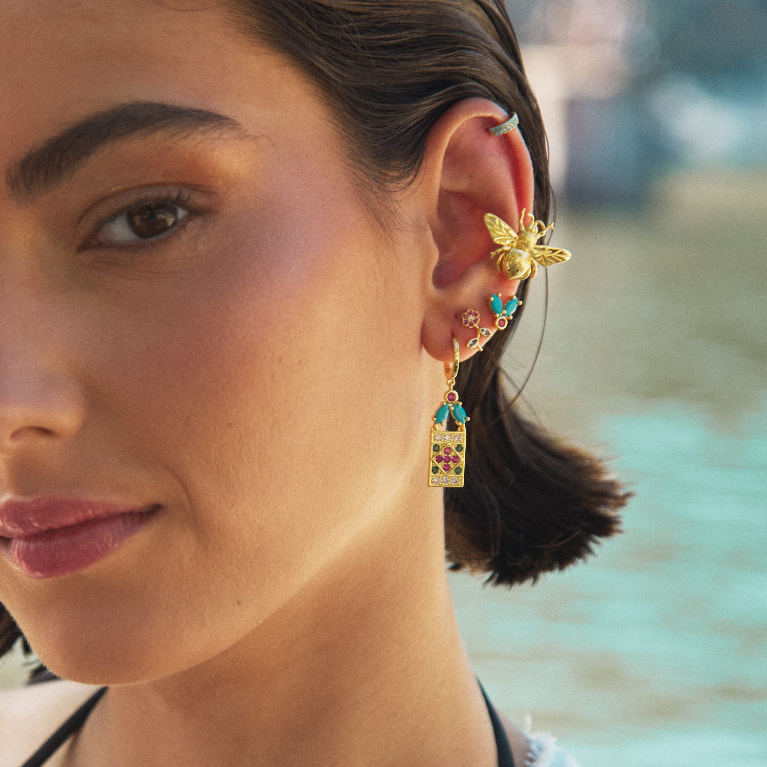 BOUCLES D'OREILLES ABEILLE