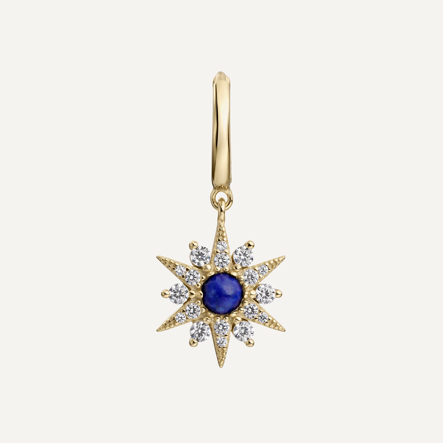 ORECCHINO PIERCING A CERCHIO CON STELLA DI LAPISLAZZULI