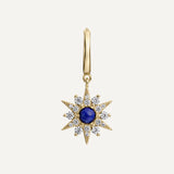 LAPIS LAZULI STERN CREOLEN-PIERCING-OHRRING