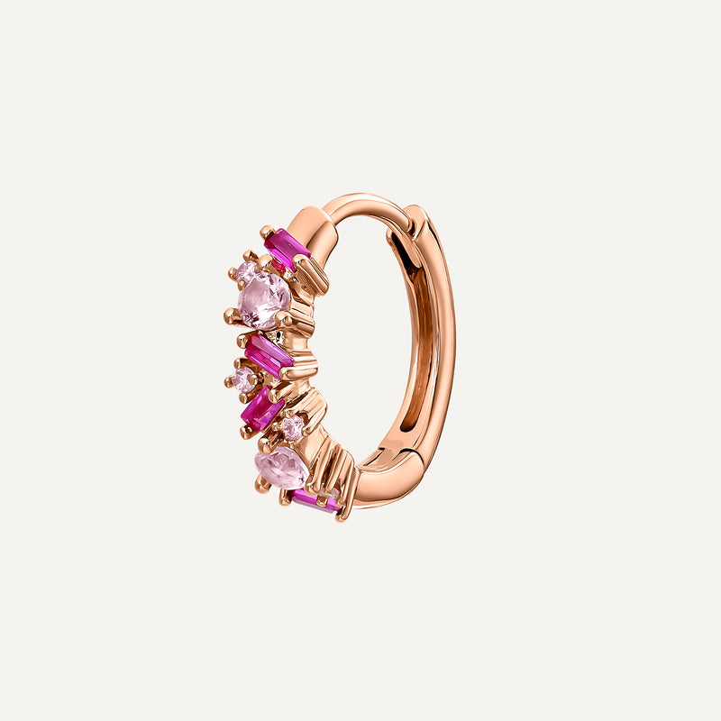 CHLOE ROSE GOLD HOOP PIERCING EARRING