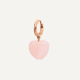 PENDIENTE PIERCING ARO ROSE QUARTZ HEART