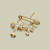 PENDANT RING PIERCING PIN & CROSS