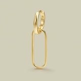 GOLDEN LINK HOOP PIERCING EARRING