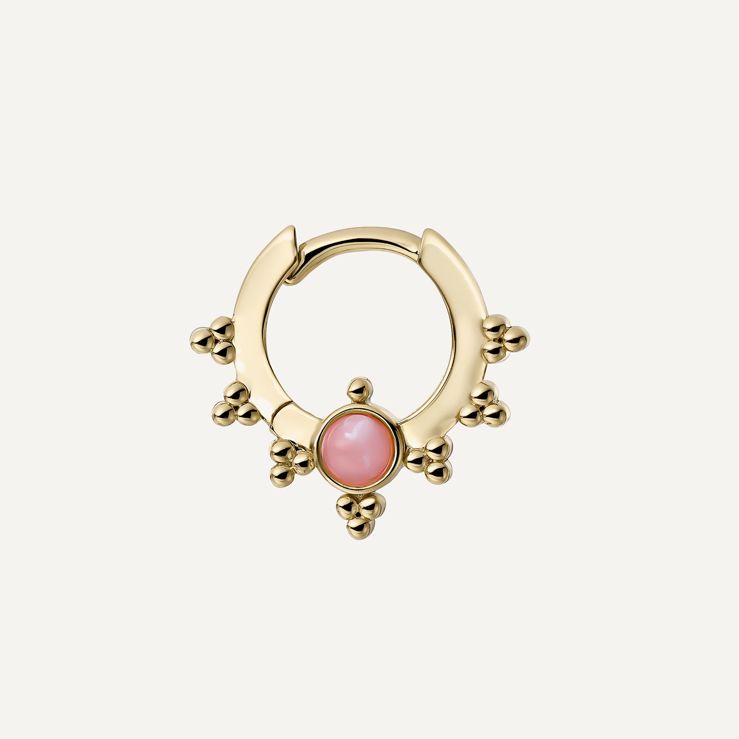 AUSKARS PIERCINGA APĻA DAITH ROŽU KVARCS