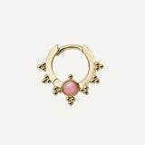 ROSE QUARTZ DAITH HOOP PIERCING EARRING