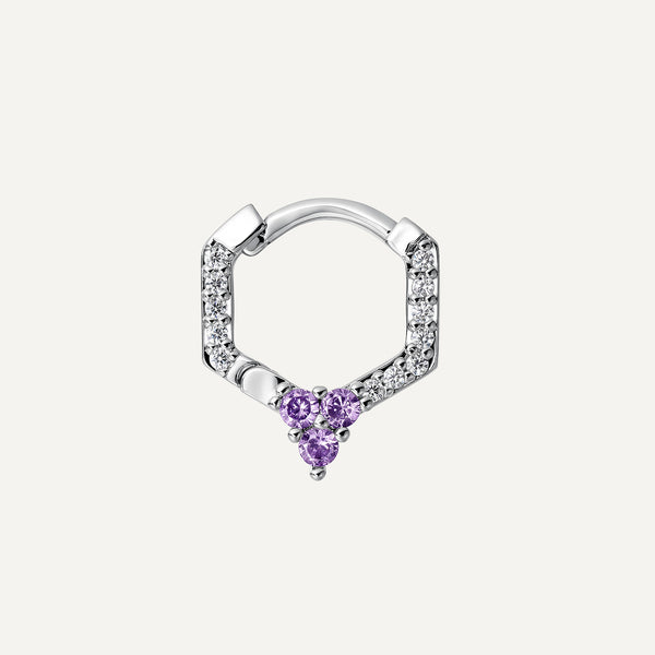 PENDIENTE PIERCING ARO DAITH AMETHYST