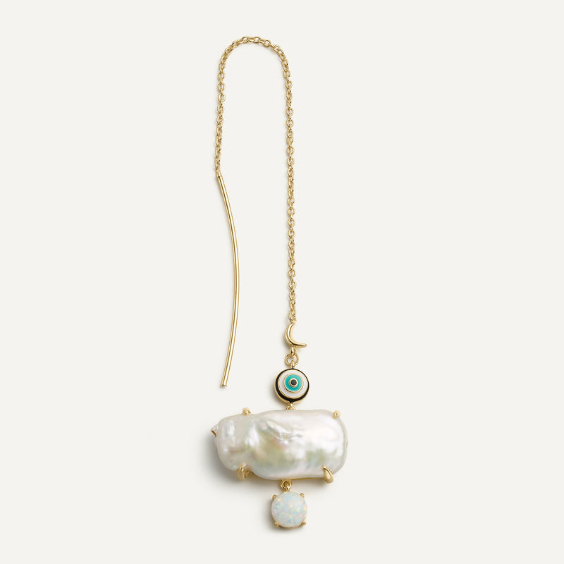 BAROQUE PEARL PIERCING PENDANT