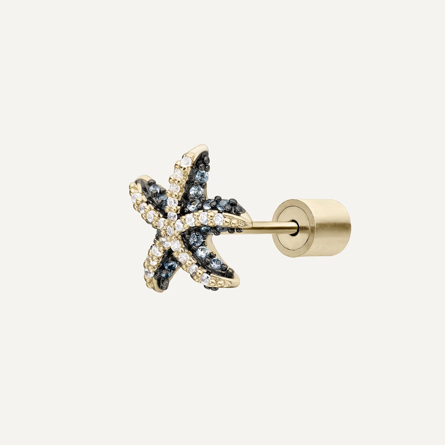 PENDANT PIERCING BLEU ÉTOILE DE MER