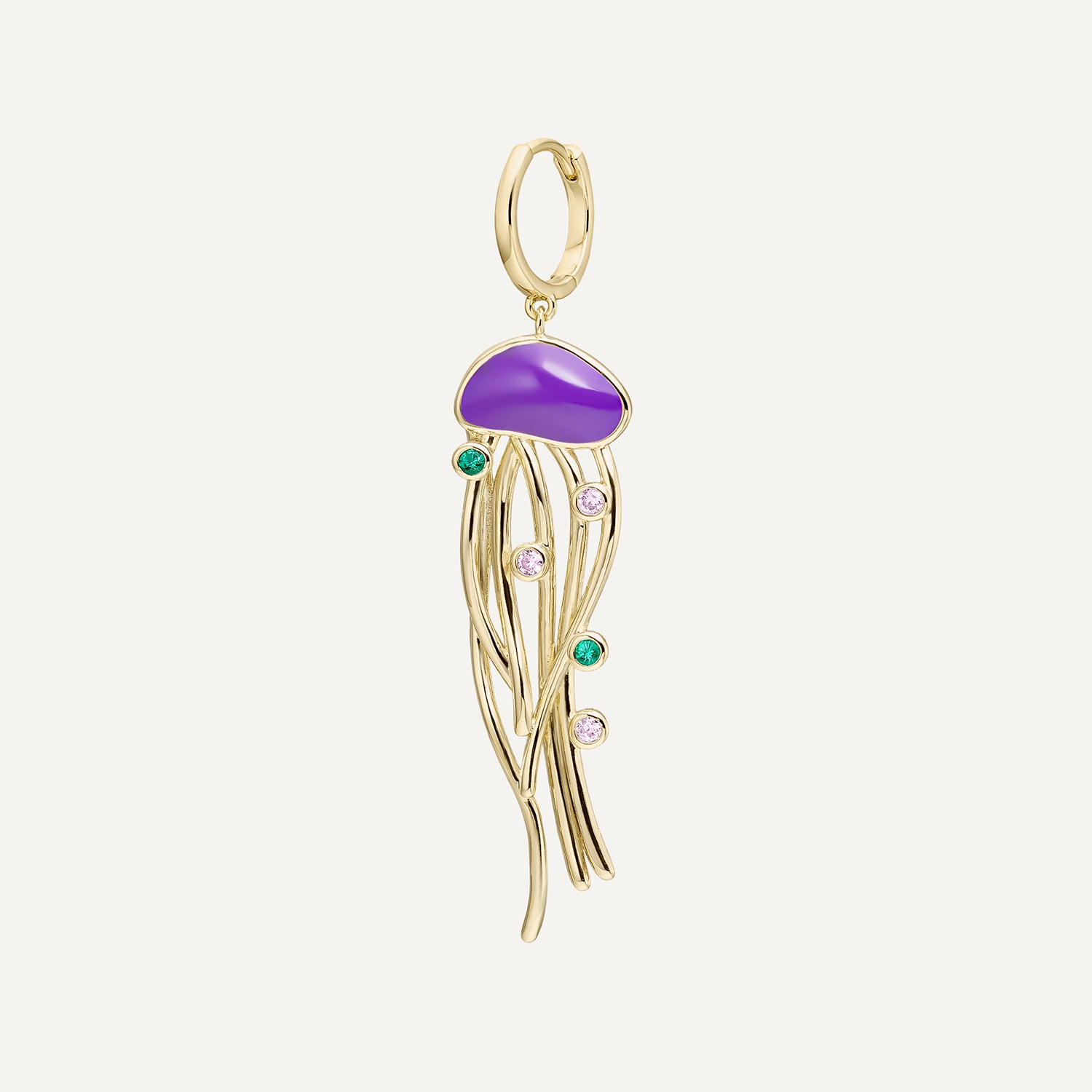 PENDIENTE PIERCING ARO GOCCIA DI MEDUSA ARCOBALENO
