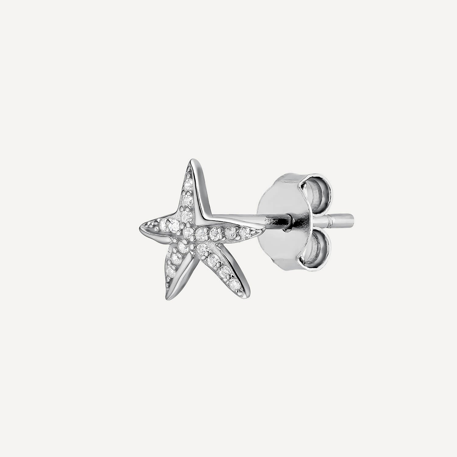 PENDIENTE PIERCING SILVER MARINE STAR