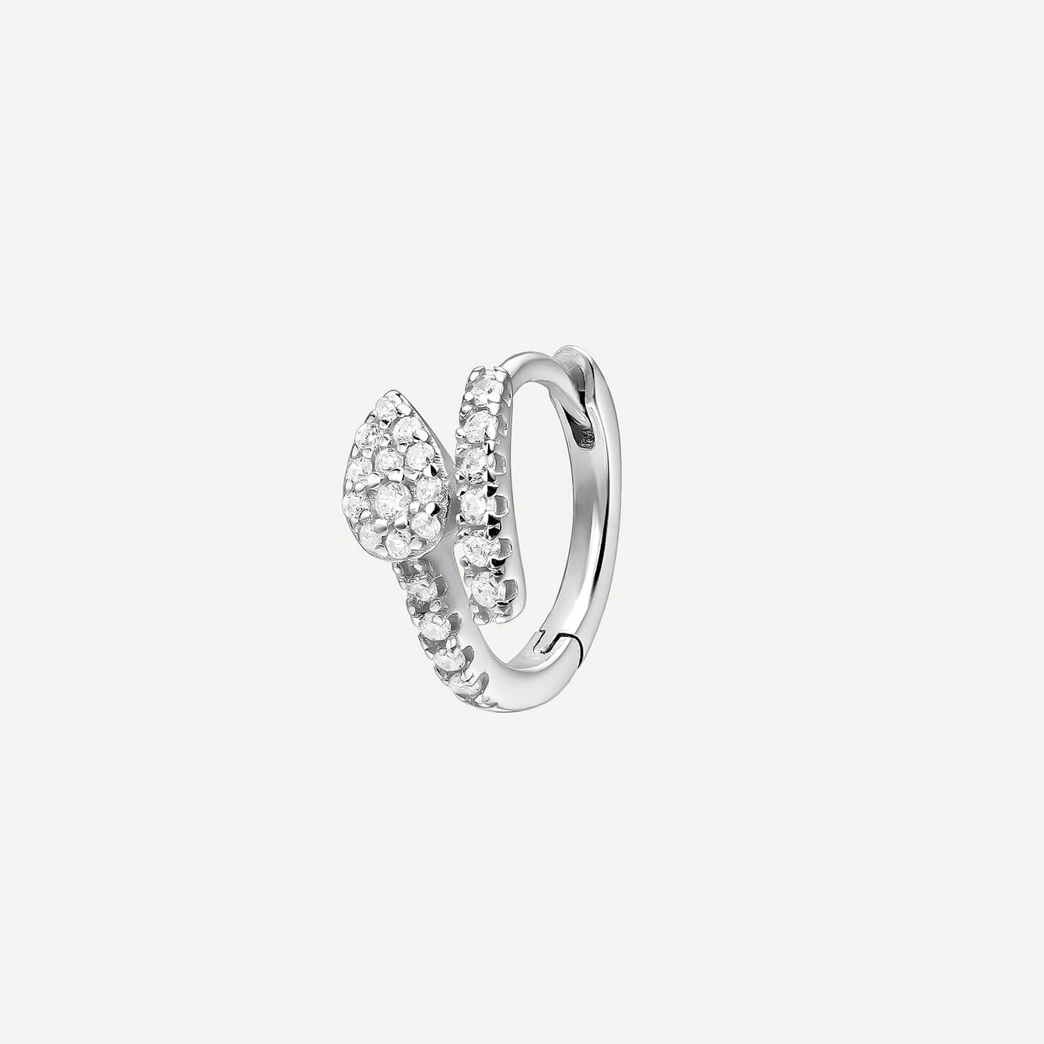 PENDIENTE PIERCING ARO PLATA LING